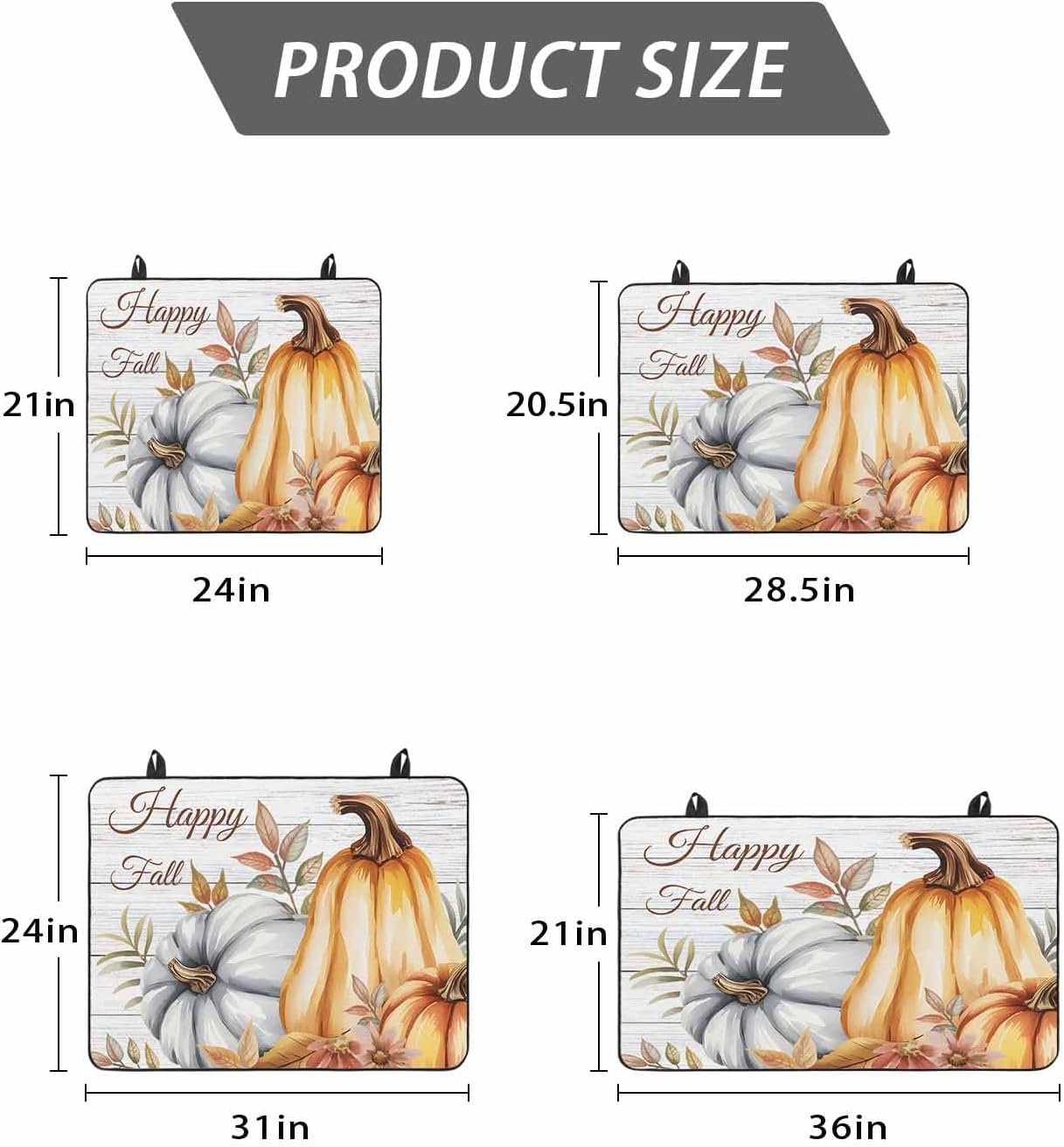 Stove Top Cover for Electric Stove Happy Fall Pumpkins Maple Leaves Wood Grain 31" x 24" Heat Resistance Electric Stove Cover Glass Stove Top Protector Washer/Counter Protector