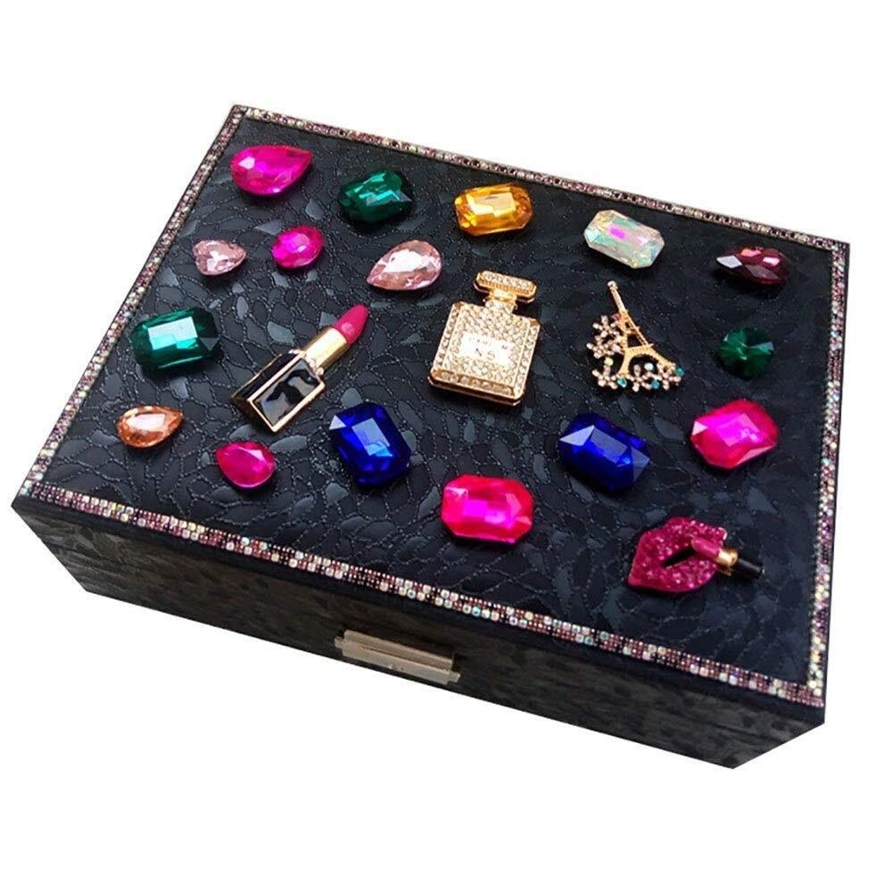 Sddpulse Women's Jewellery Boxes With Mirror Double Layer Jewellery Chest Velvet Versatile Jewellery Organiser Creative Storage Box For Jewelry Jewelry Box For