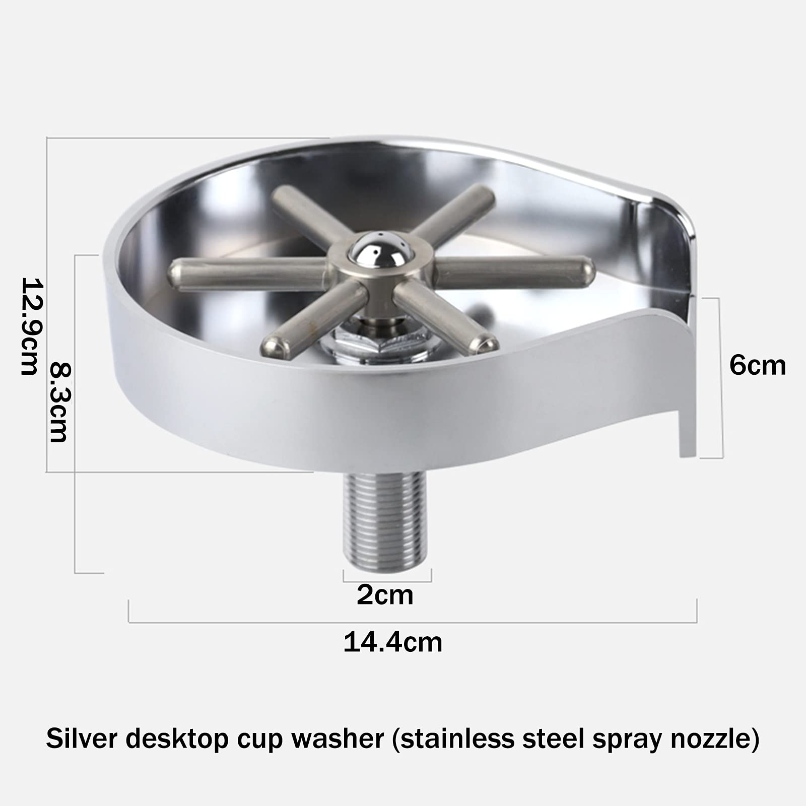 Enjuague de vidrio de barra, arandela de acero inoxidable para fregaderos de cocina, ideal para cafeterías y bares en casa, herramienta de limpieza eficaz para cristalería y tazas