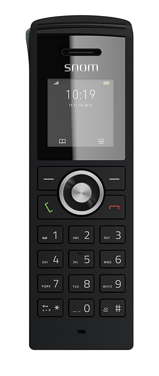 Snom M325 Singlecell IP-DECT-Paket, Schnurlos Set, DECT IP telefon + Basisstation (M300-Basisstation und M25-Mobilteilpaket, bis zu 20 Mobilteile, bis zu 5 parallele Anrufe), Schwarz, 00003955