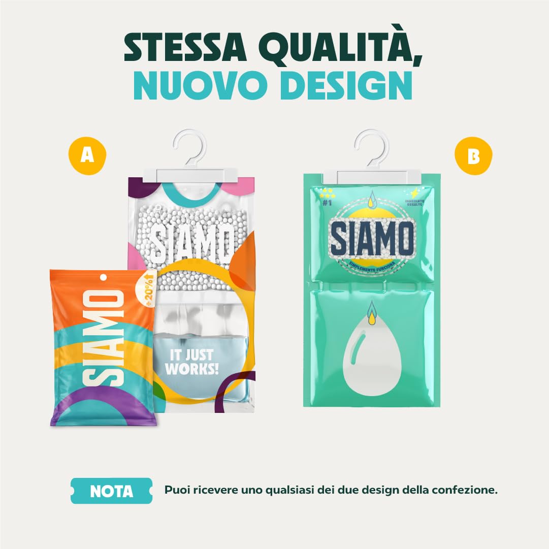 Siamo 15 Pack Sacchetti Deumidificatori Antimuffa Per Armadio, Casa, Assorbi Umidità In Armadi, Cucine, Seminterrati, Camper #1 in deumidificatori Eliminare Odore Sgradevole Funziona e Basta