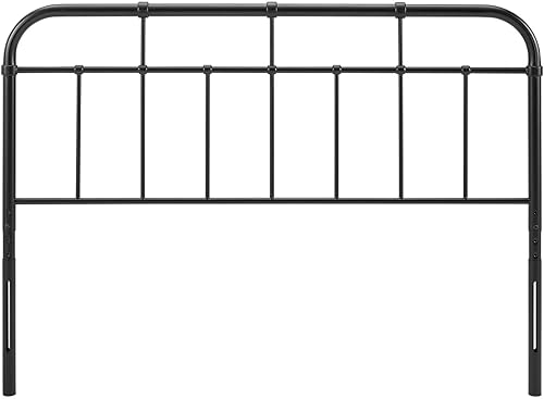 Miniatura 9 de Modway Alessia - Cabecera metálica estilo rústico y moderno, tamaño individual, color blanco