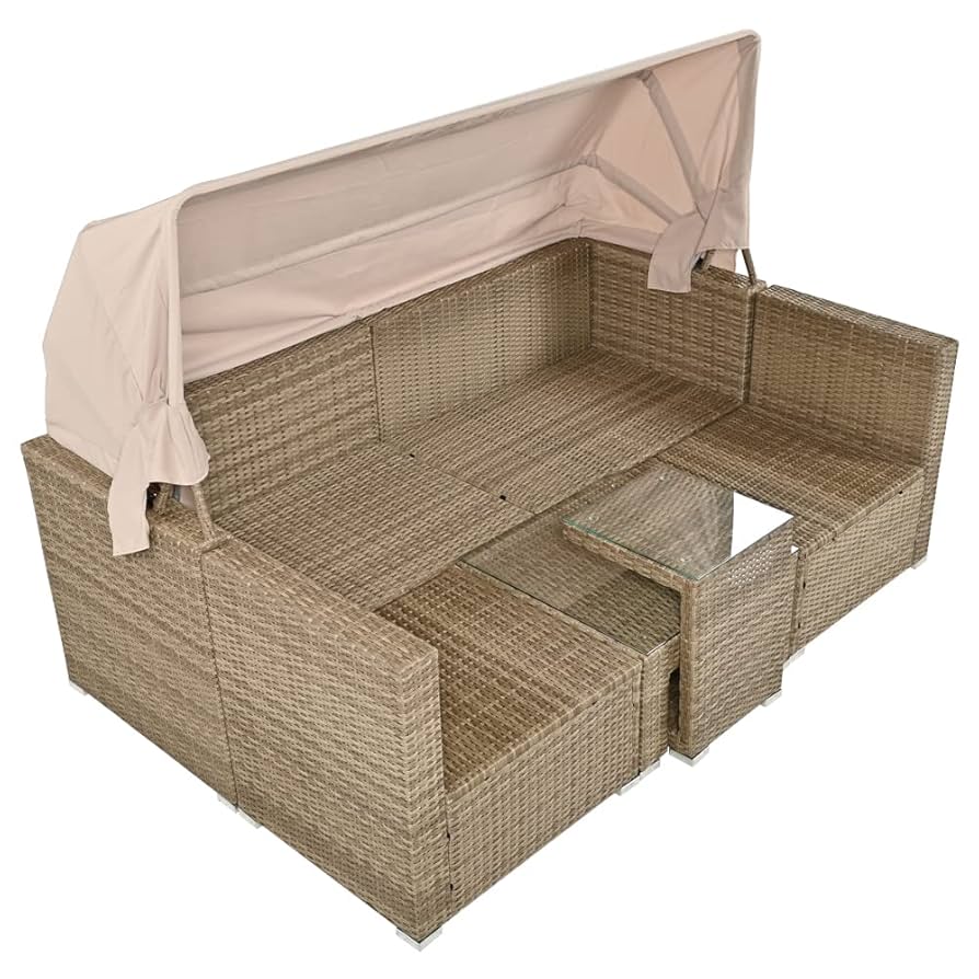 パラソル付き ガーデンファニチャー 5点 ガーデン テーブル チェアー ラタン調 Amazon.co.jp: ガーデンファニチャー 5点セット パラソル付き