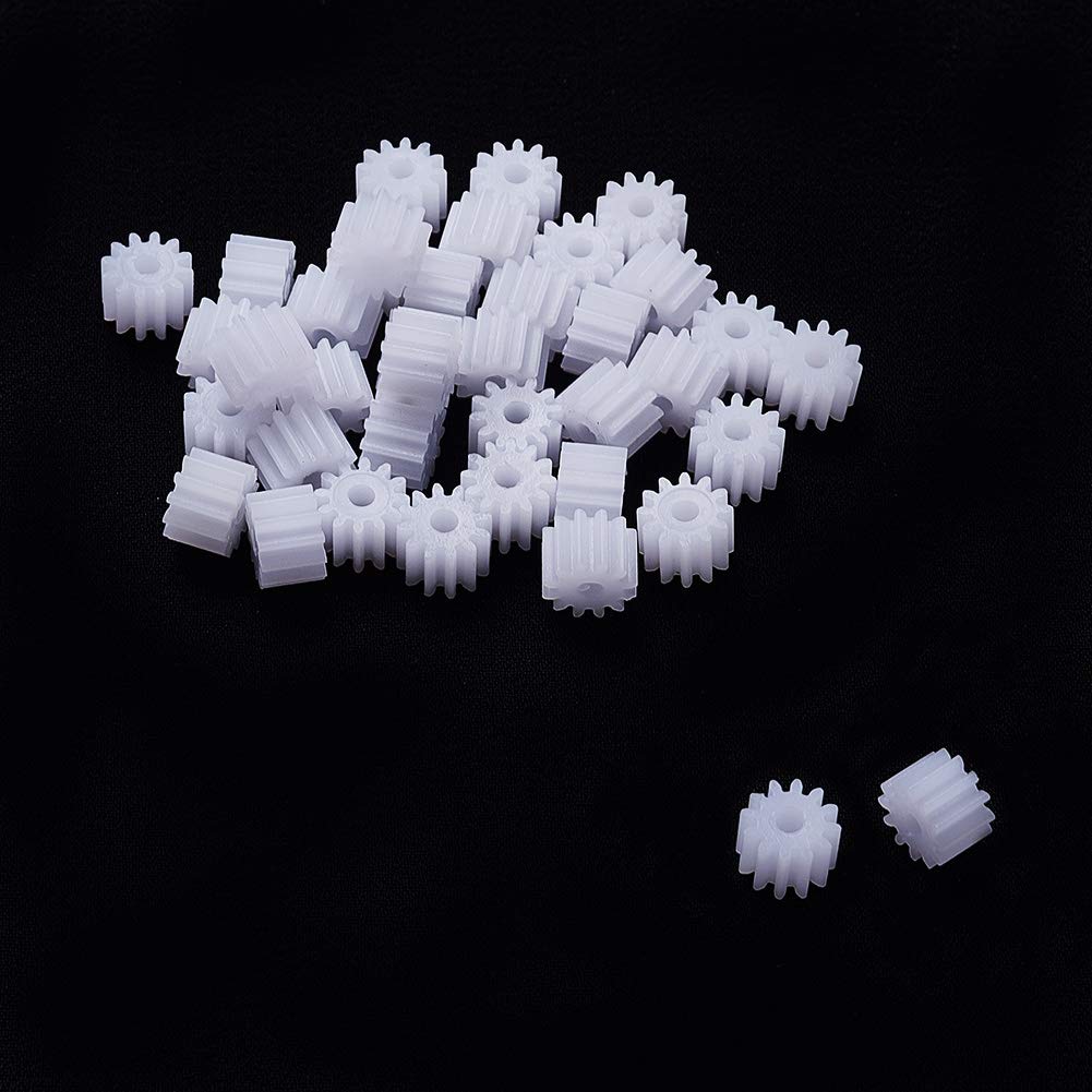 Jutagoss 40pcs Plastic Gears 12 Teeth Model 122A Reduction Gear Plastic Worm Gears for RC Car Robot Motor