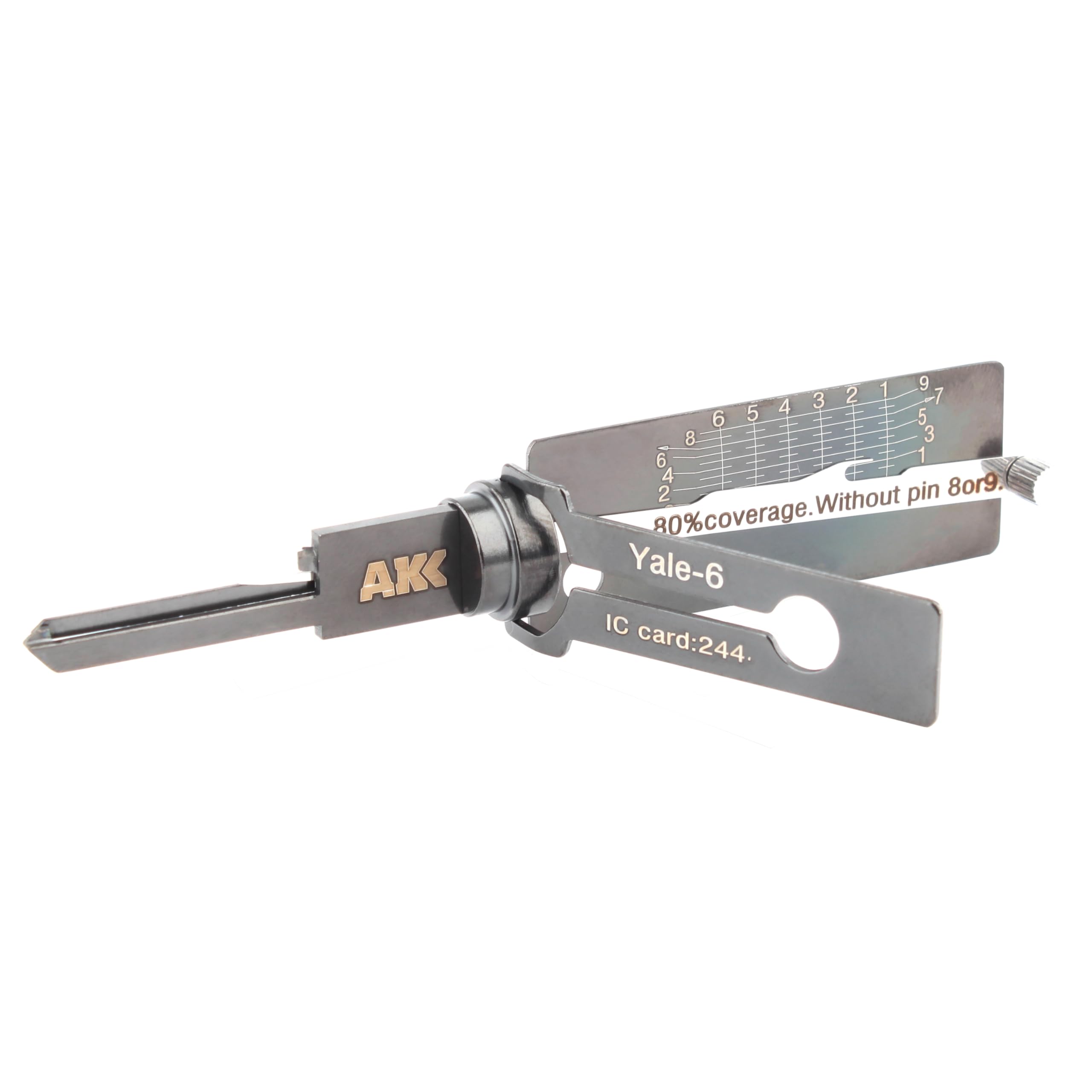 Lock Pick Locksmith Tool for Yale Locks, 2 in 1 Lock Picking and Decoder Tool, UK Door LockPick Kit (Yale-6)