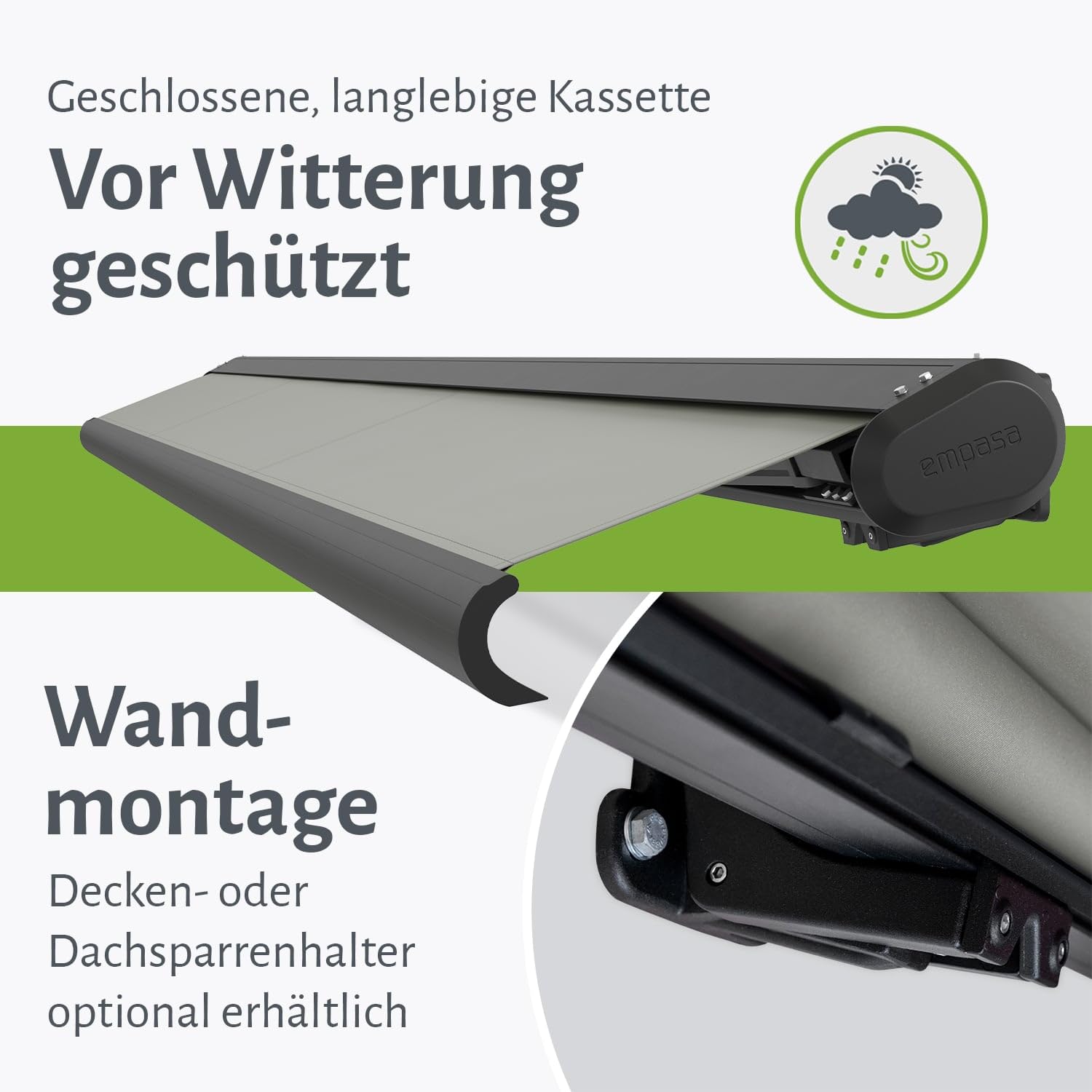 empasa elektrische Vollkassettenmarkise Profi Plus mit WiFi-Motor