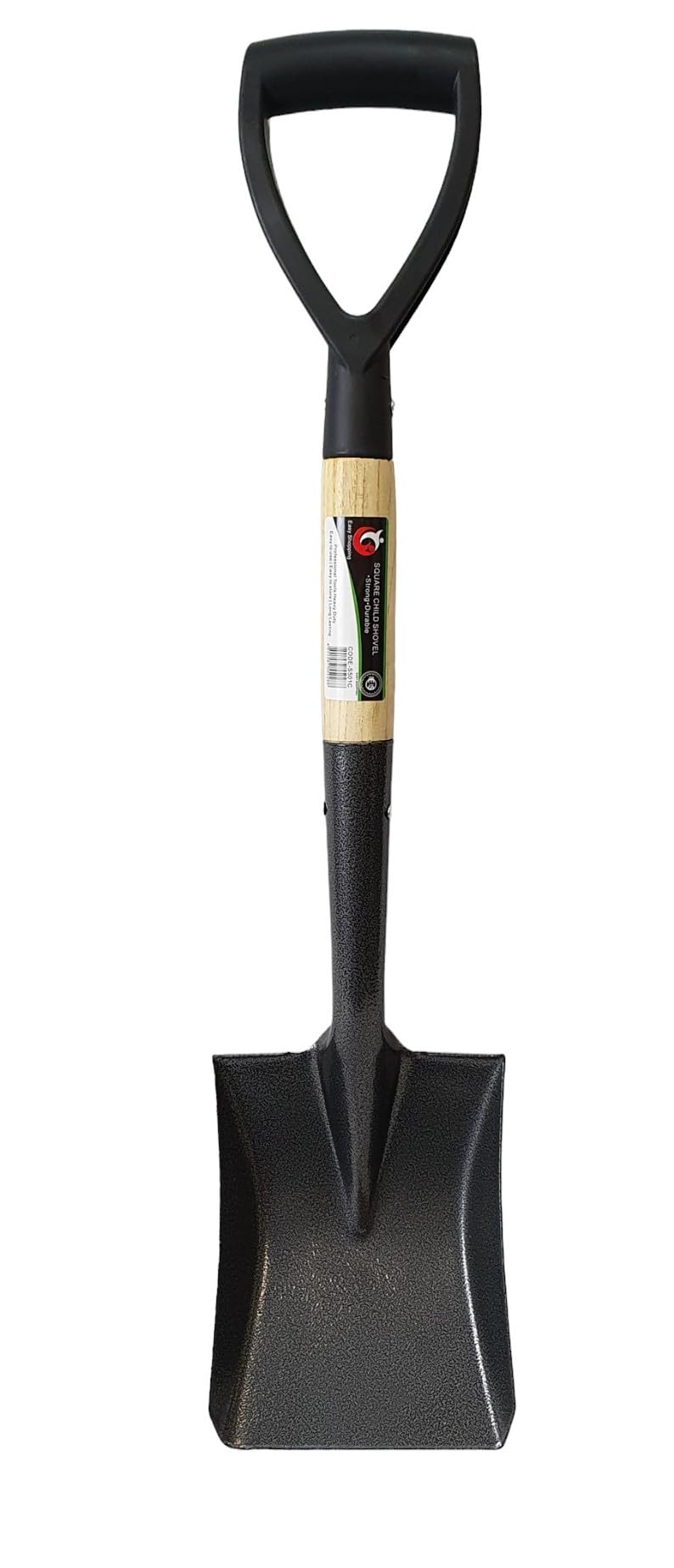 Easy shopping® SQUARE MINI SHOVEL Micro Shovel With Wooden Handle Strong Durable Garden Gardening Tools Hand Tool Digging Spade Planting Lightweight Compact Weath