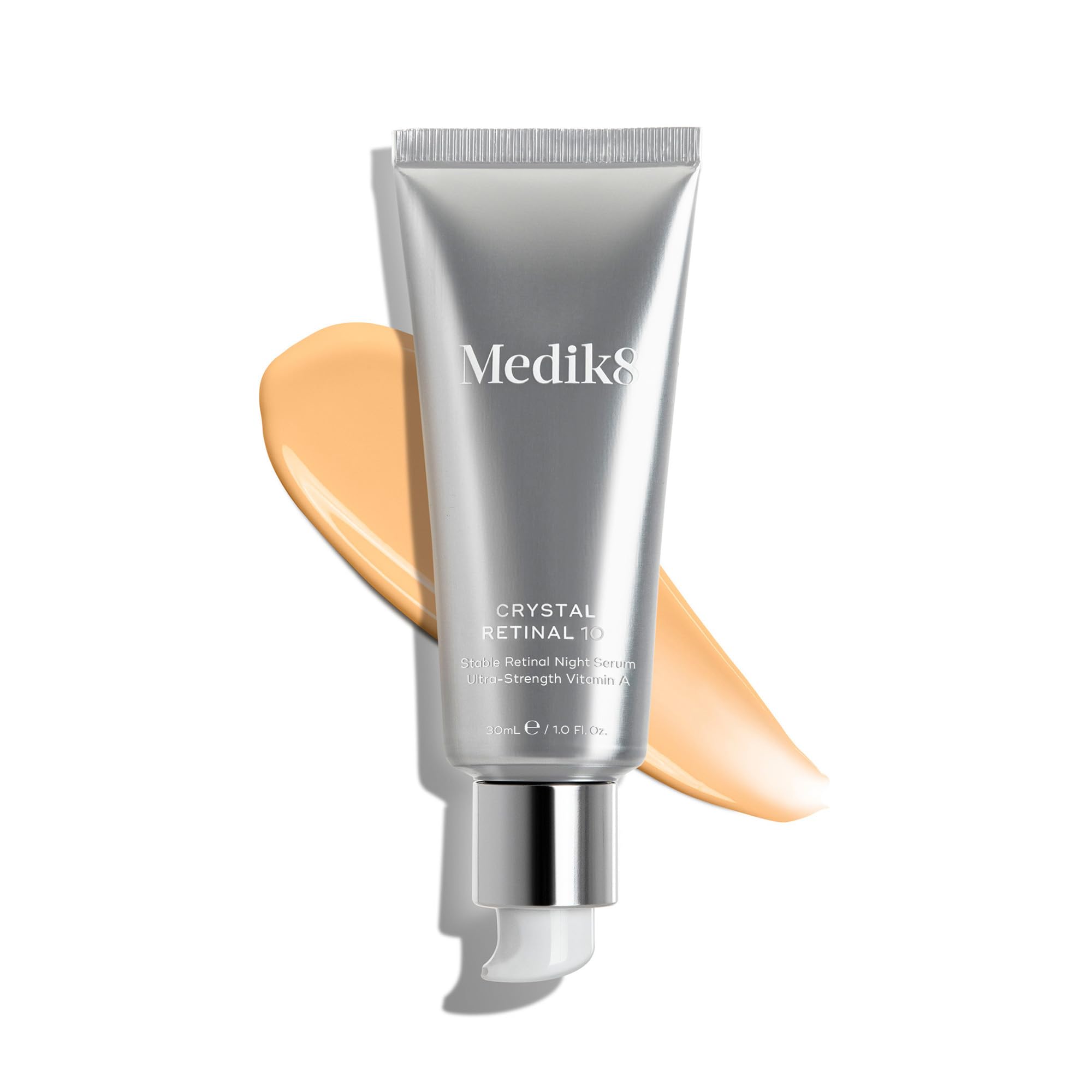 Medik8 Crystal Retinal 10 - Age-Defying Retinal Nachtserum - Verbessert Faltenbild - 0.1% Retinalstärke - 11-mal schneller als Retinol - Für fortgeschrittene Vitamin-A-Anwender - 30ml