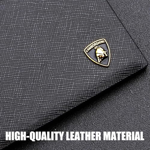 Car Card Holder Wallet for Lamborghini Leather Driver's License Holder Card Case Passport Card Bag Car Accessories,Dark Blue3