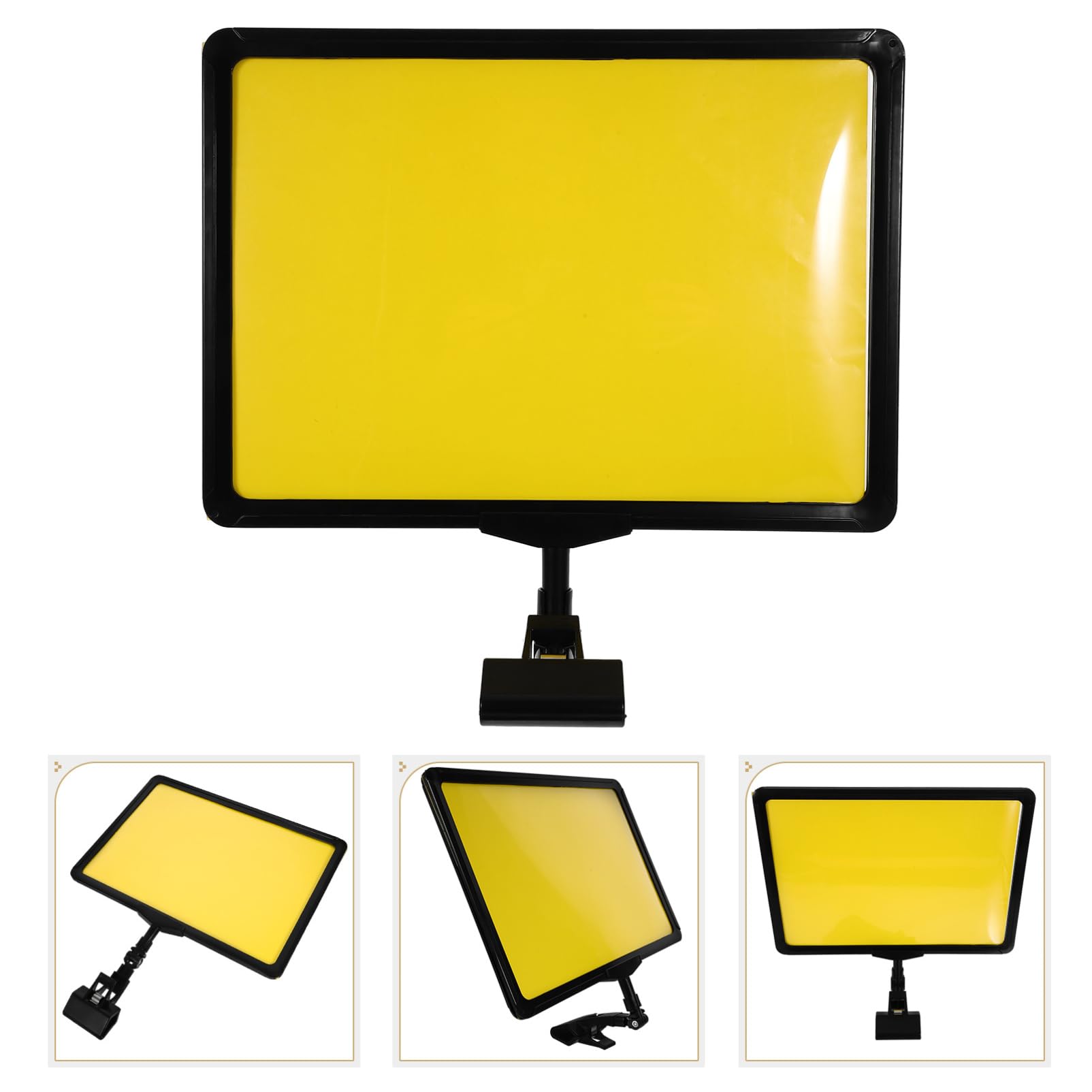 SHINEOFI 10 Piezas De Supermercado Abrazadera De Etiqueta Titular De La Pantalla De Mini Carteles De Pizarra Expositor De Precios Muestra De La Muestra Signos De Comida Abs