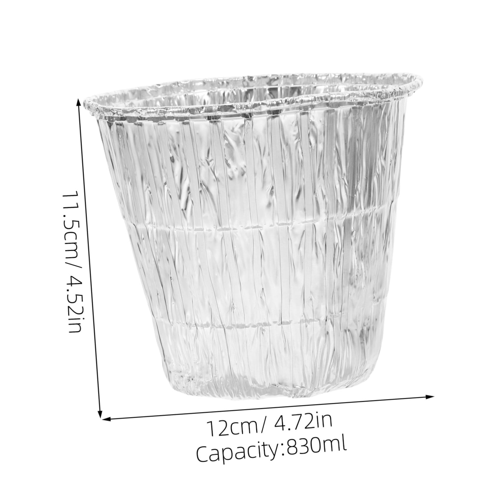 KONTONTY Barbecue Grease Bucket Liner 10pcs Aluminum Foil Containers for Grease Catcher Replacement for Outdoor Baking Smoking