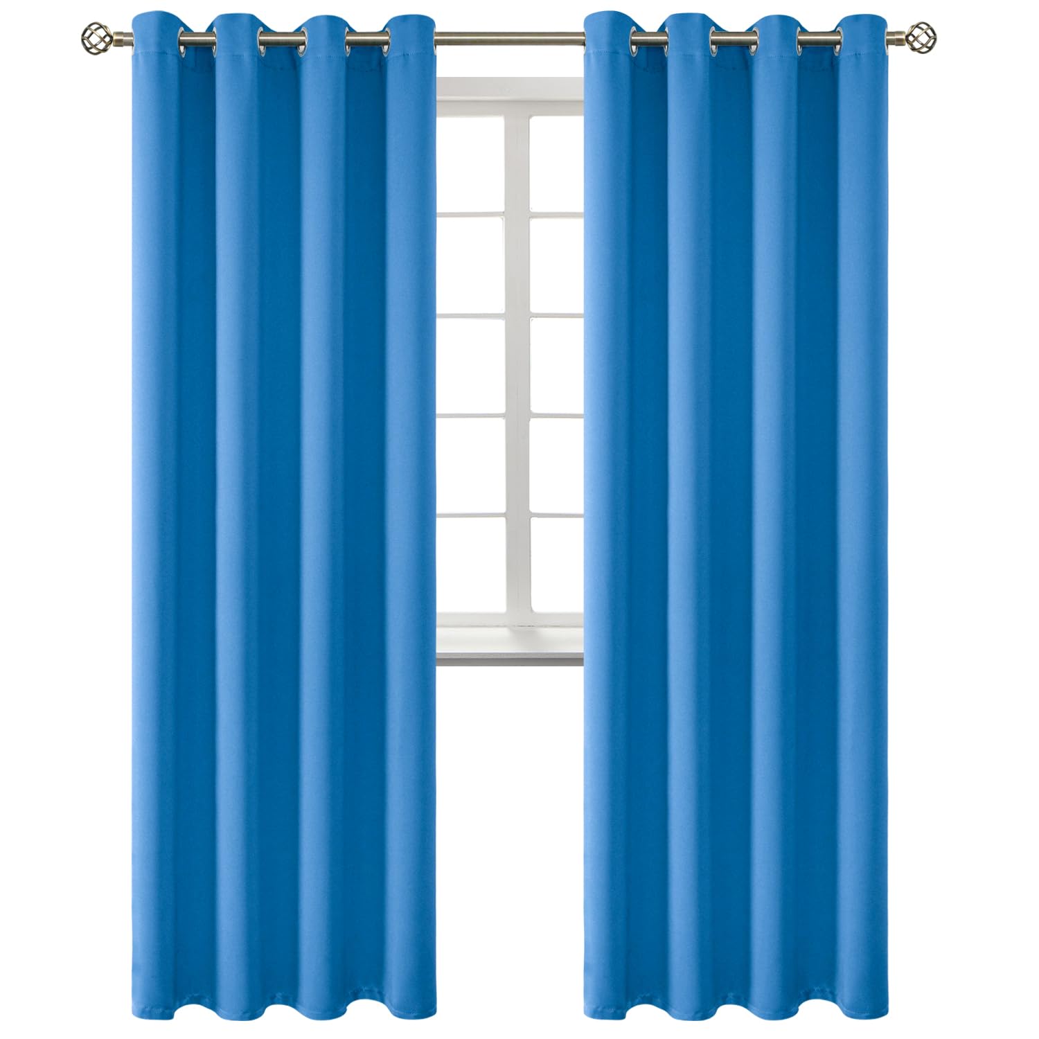 BGment Classic Blue Blackout Curtains for Living Room 84 Inch - 2 Panels