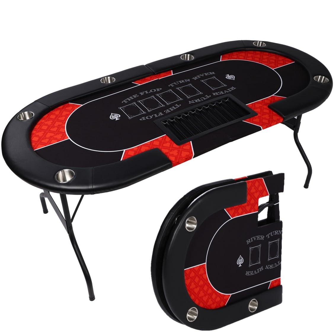 Amazon.co.jp: 【プロ仕様】ポーカーテーブル,折りたたみ式,8人用 10人