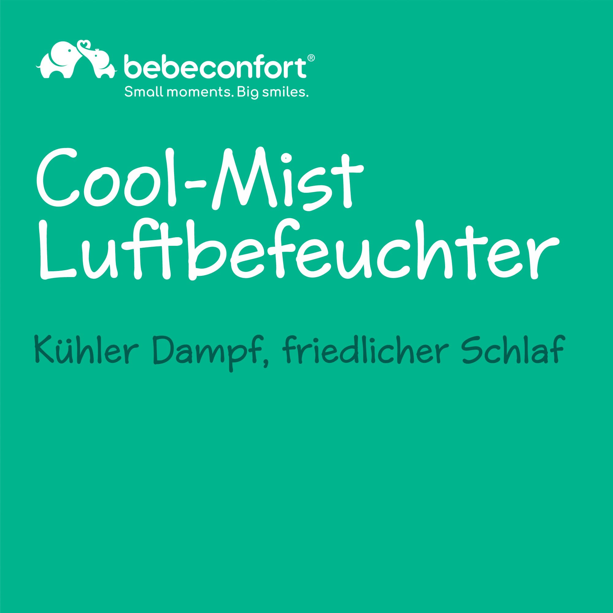 Bebeconfort Cool-Mist Luftbefeuchter Baby, Baby Nachtlicht mit 7 Farben, Ultraschalltechnologie (bis 48 Stunden), 2,1 Liter Easy-Fill-Wassertank, Ausschaltautomatik, Reinigungsbürste Inklusive, Blau