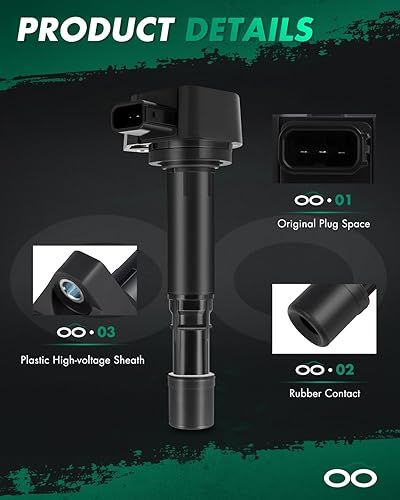 Vista 1973 de SCITOO 1 bobinas de encendido con 4 bujías de iridio para Chevrolet 2011-2015 Cruze 1.4L 2016 Cruze Limited 1.4L 2012-2020 Sonic 1.4L 2013-2021 Trax