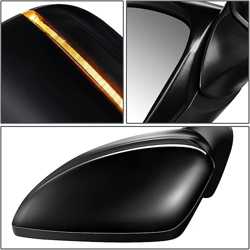 Miniatura 5 de DNA Motoring OEM-MR-MA1320194 - Espejo lateral de ajuste con luz de señal compatible con Mazda CX-9 16-17, sin calefacción