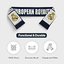 TACKLE FROM BEHIND Madrid European Royalty Football Knitted Scarf, 100% Woolen, 48" x 7", Soft and Warm, with Hanger, Gift for Football Fans gallery image