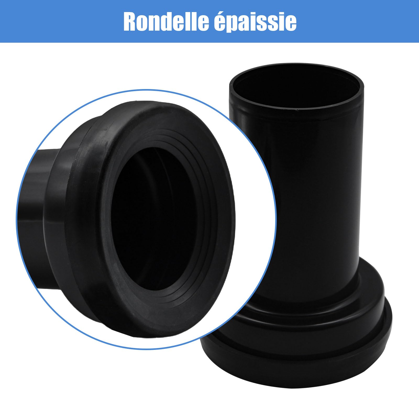 Kit de Raccordement pour Cuvette Suspendue, Compatible avec Geberit (152.426.46.1), Comprenant un Kit d'Isolation Phonique pour WC Mural (16.002.00.0000)