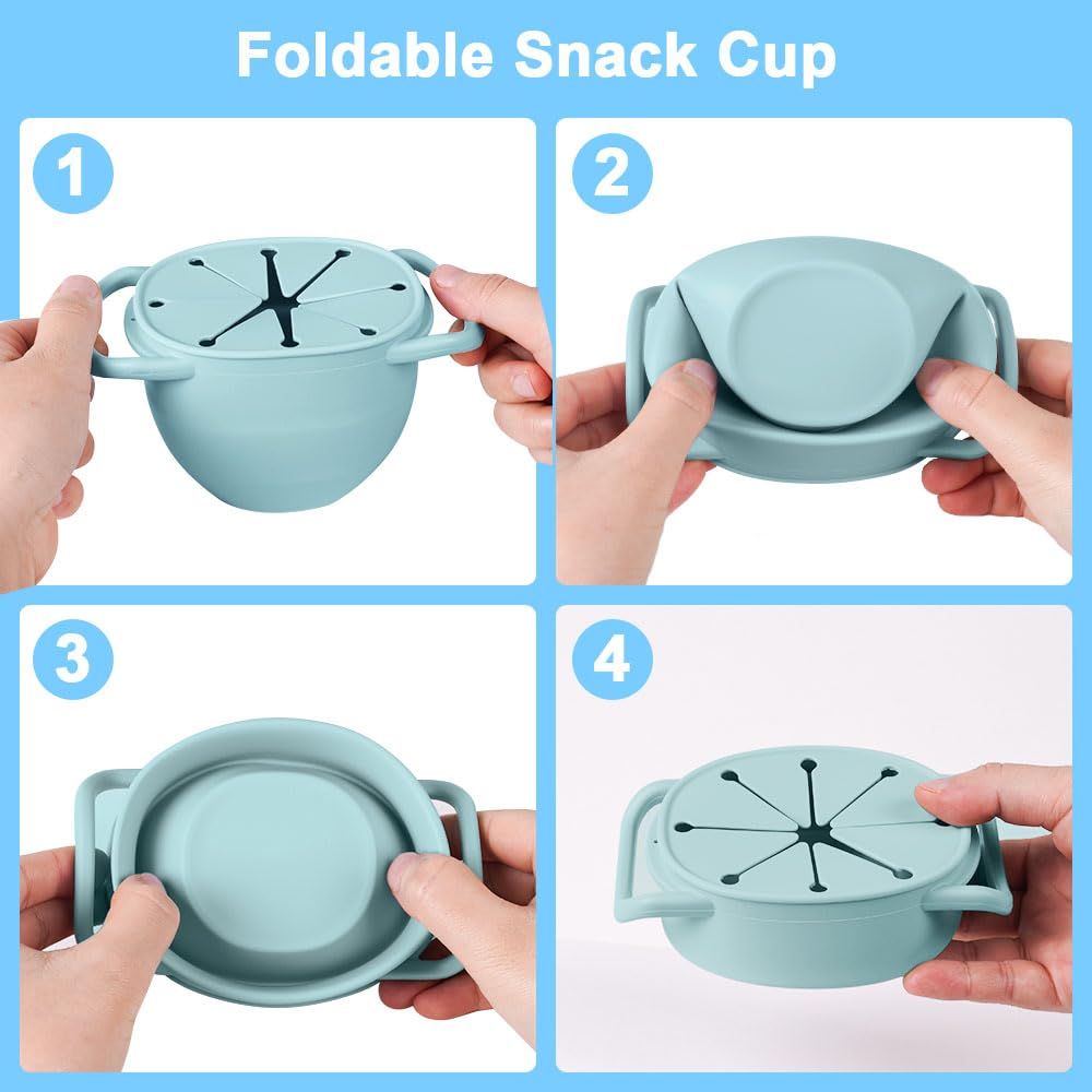 Babyvoeding Bakjes Vicloon Baby Snack Cup, Opvouwbare Siliconen