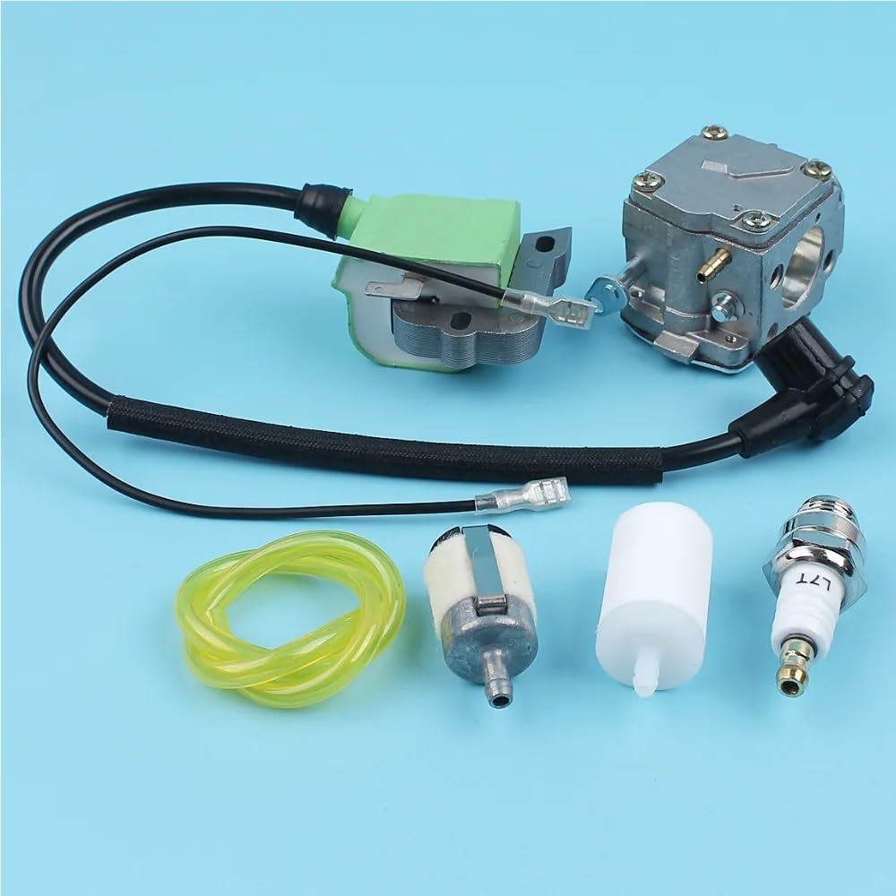 Kit de bujías de línea de Filtro de Combustible de Bobina de Encendido de carburador Apto for Motosierra Husqvarna 268 272 272XP 61 266 5032803-16 5039014-01