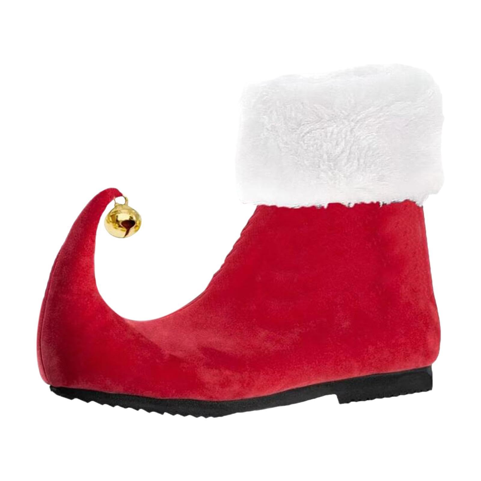 Amagogo Red Elf Shoes Funny Footwear Elf Feet Slippers for Costume Parties Fancy Dress, 45