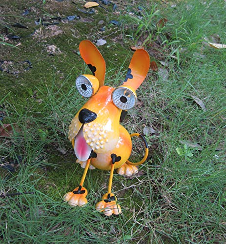 Dog Solar Lights Outdoor, Solar Animal Lights,Outdoor Funny Dog Statue for Garden Decor Yard Lawn Ornaments