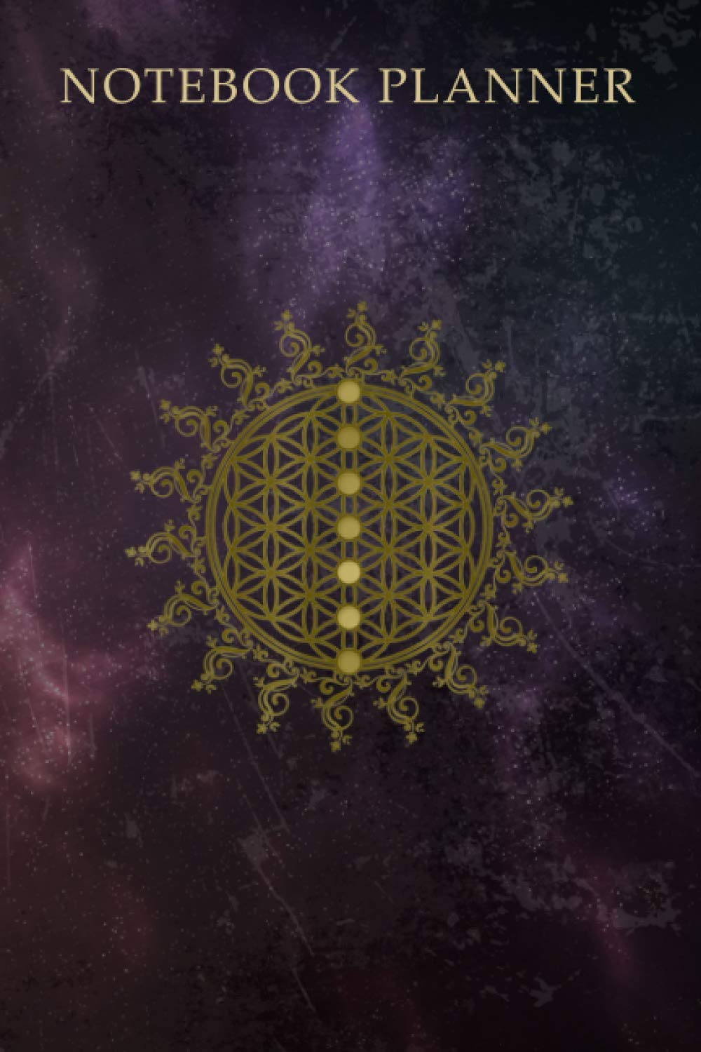 Notebook Planner Flower of Life Sacred Geometry Yoga Chakras Meditation: Passion, Schedule, Daily Journal, Finance, 6x9 inch, Appointment , Planning, 114 Pages