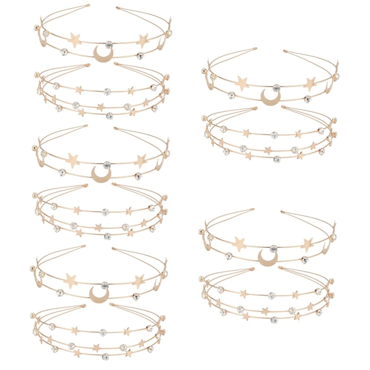 Didiseaon 5 Set Di Fasce Per Con Strass Moda Fasce Per in Metallo Per Decorazioni Per 2 Pezzi * 5