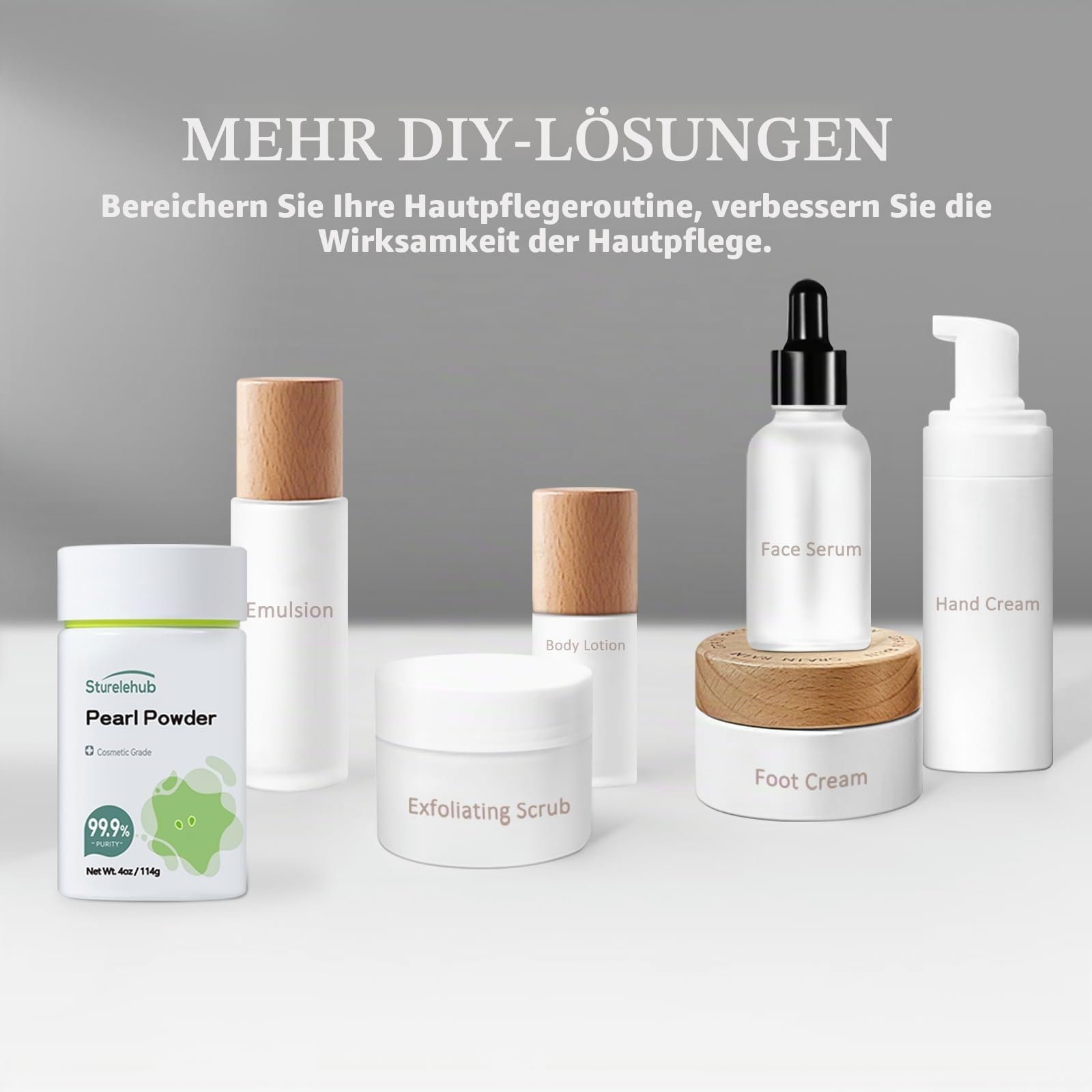 Perlpulver, 114 g, 99,9 % Reinheit, Kosmetikqualität, Bio-Perlenpuder für hausgemachte Masken, Cremes und Lotionen, Bio-Perlenpuder für Heimkosmetik