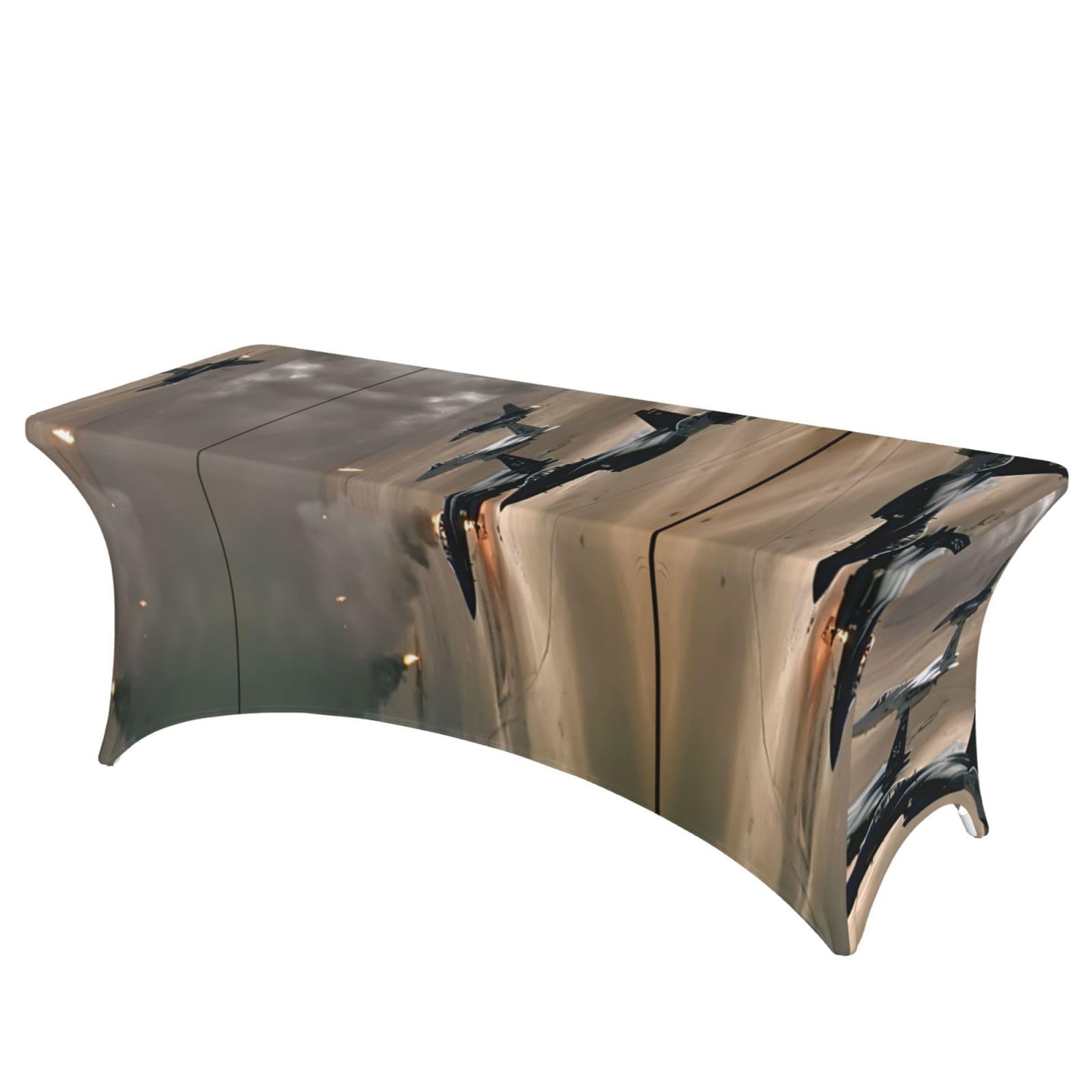 Housse de table Jet Fighter extensible contre les plis pour fête 1,8m