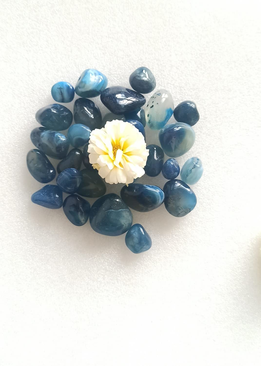 RM Glossy Blue Onyx Pebbles -500grams | for Garden/Lawn/Aquarium & Home Decoration, Vase Fillers, Aquarium Fish Tanks (B07Y32PPQB) Amazon Price History, Amazon Price Tracker