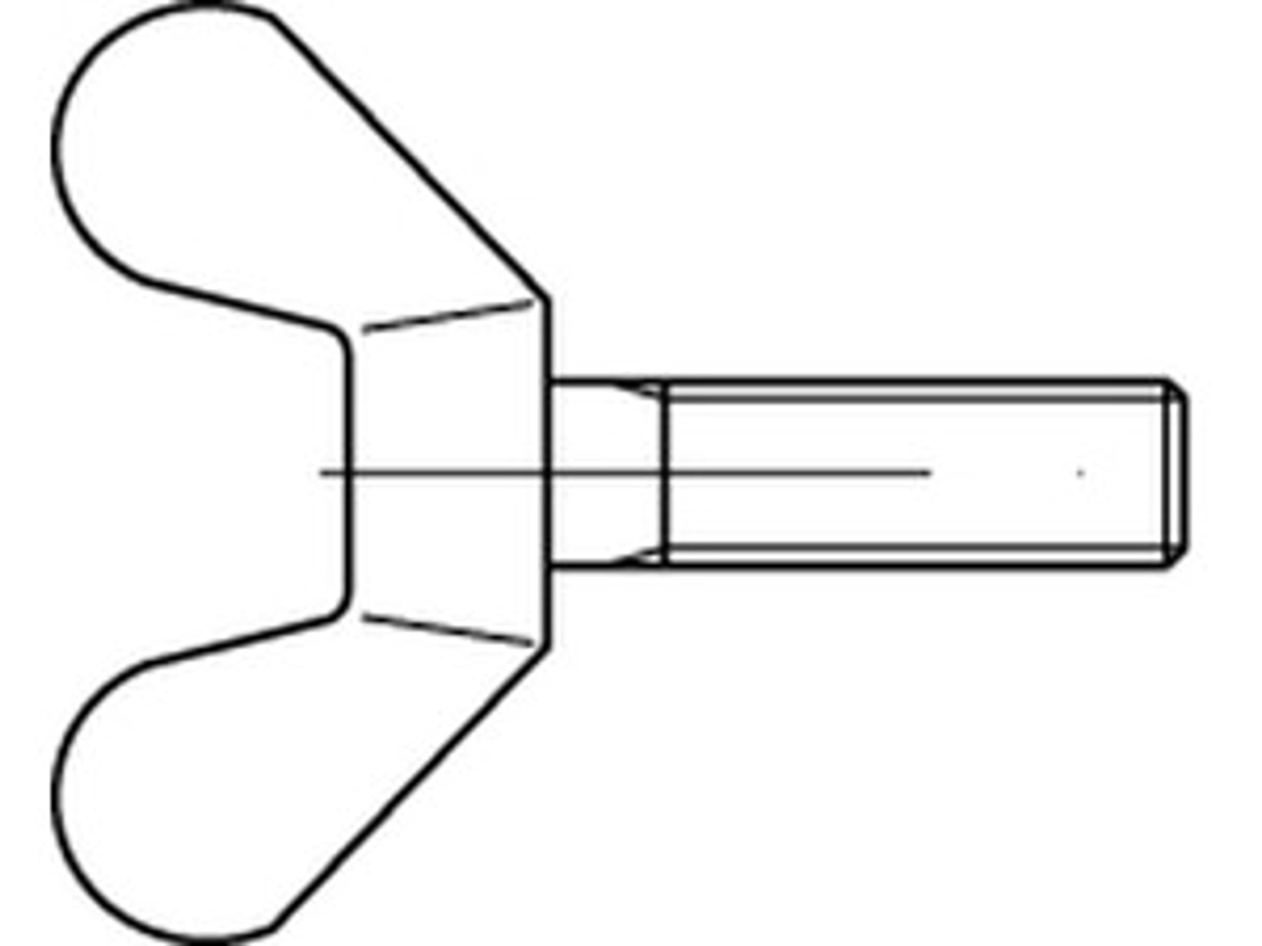 DIN 316 Flügelschraube deutsche Form M10x35 Messing blank 25 Stk