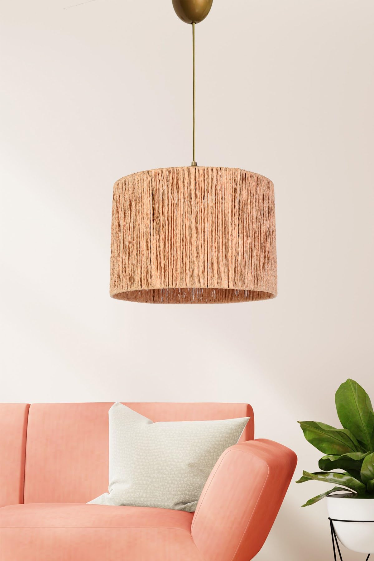 Chandelier beige de 20x30 cm Opviq Elegante con cable ajustable E27 para techo