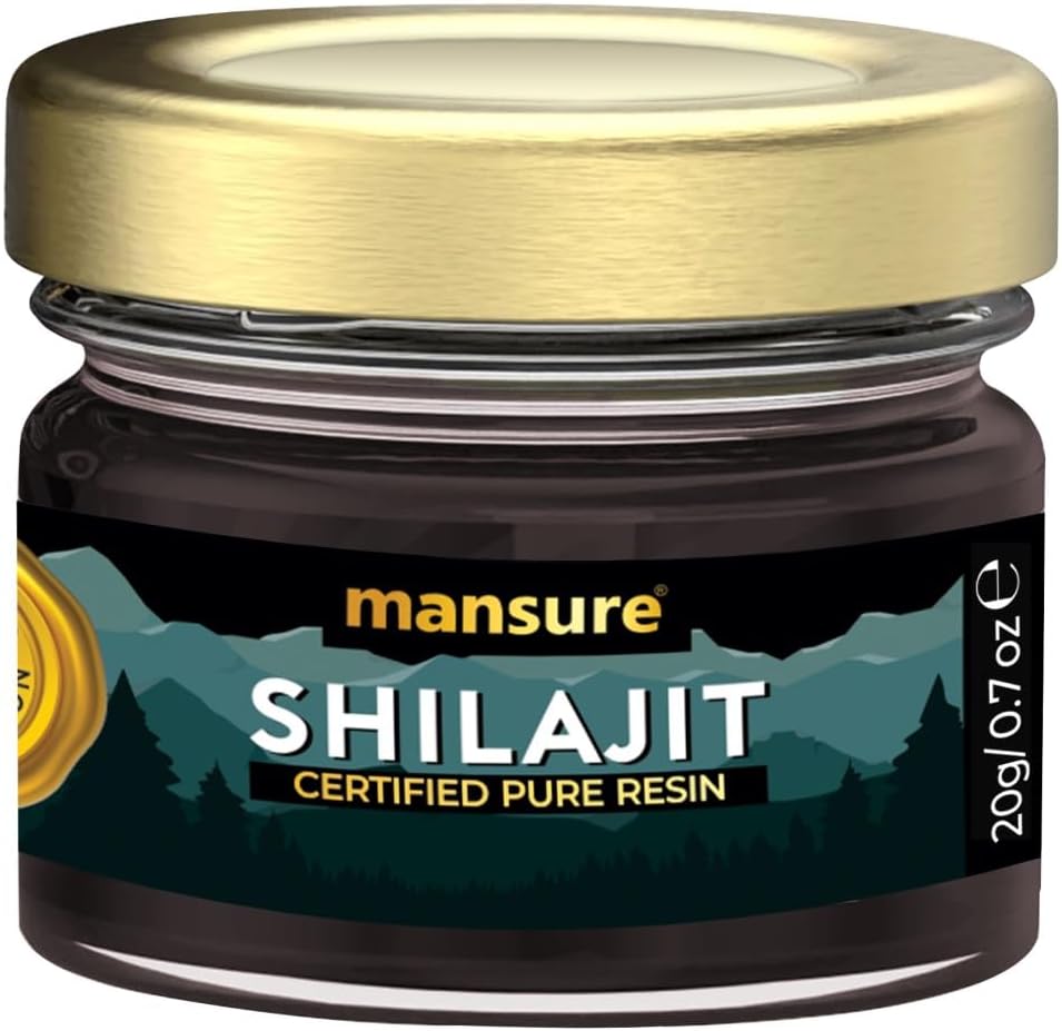 Shilajit/Shilajeet Resin 20g with No Fillers and 72.68% Fulvic Acid, Pure Shilajit, Performance Booster For Endurance and Stamina, 1 Pack (20g)
