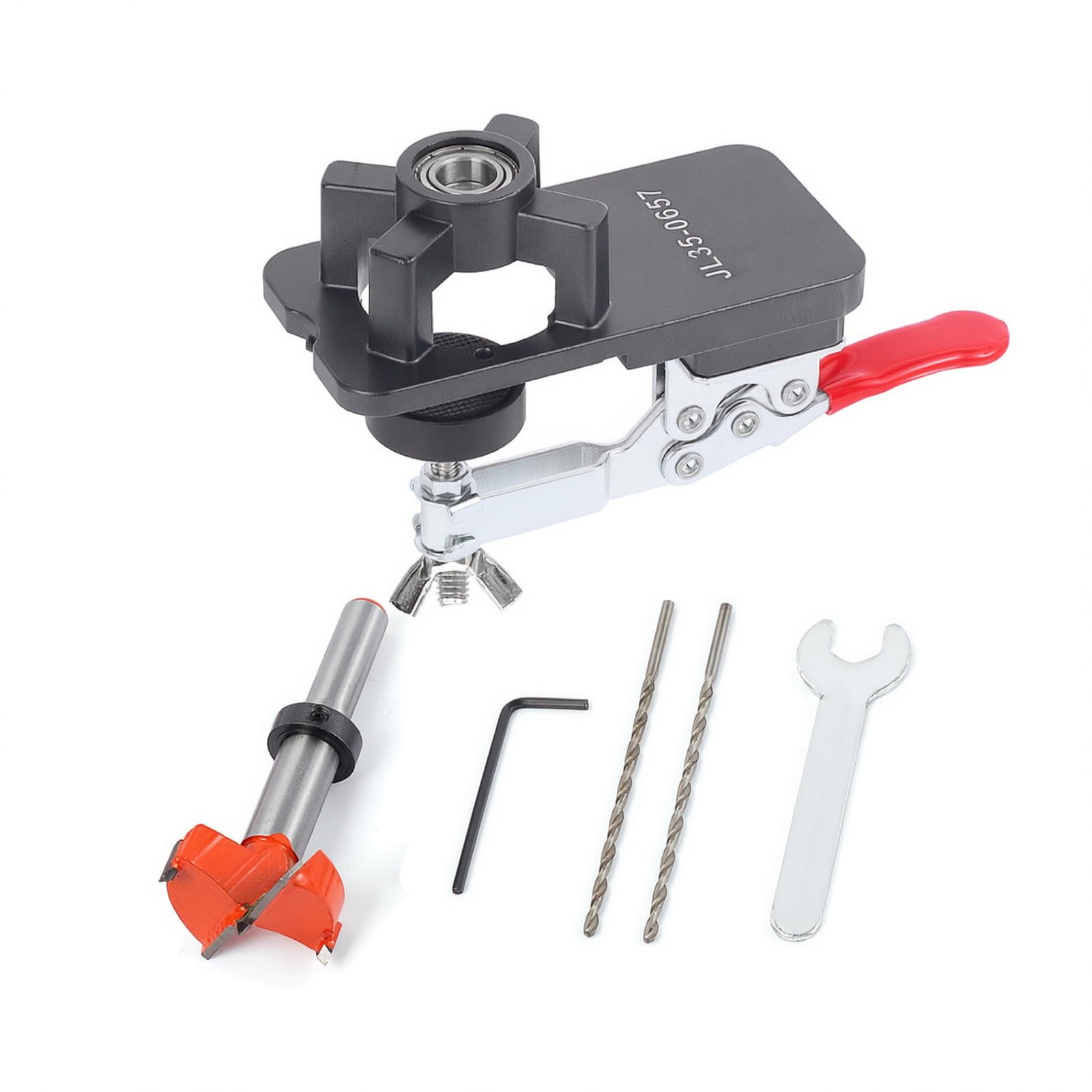 Kit completo di dima per cerniere di ante di armadietti con punta