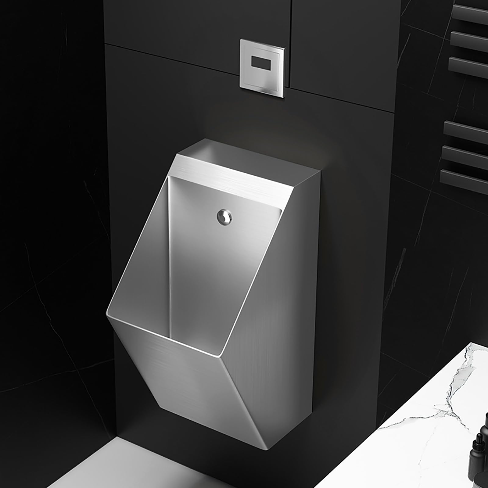 OTQEFTN Urinals for Men Spill Proof, Automatic Induction Flushing, Bar Urinals, Stainless Steel Urinals, Urinals for Men Spill Proof Nighttime, Garage Urinal, Urinals for Men Bathroom, Outdoor Toilet