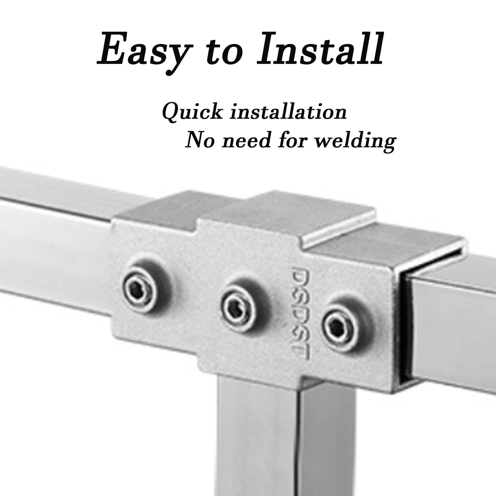OTTFF 20 Pack 1" Aluminum Square Tubing Connector, 3 Way Eblow Corner Fitting, Structural Pipe Clamp For Chain Link Fence Rails, Pipe Clamps - Canada - View #11