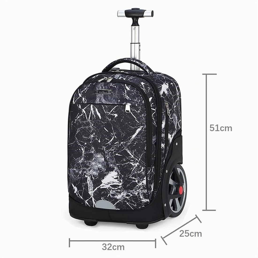 Schulrucksack mit Rädern, Schulrucksack für Kinder, mit großem Fassungsvermögen, Kinderkoffer, Trolleybox