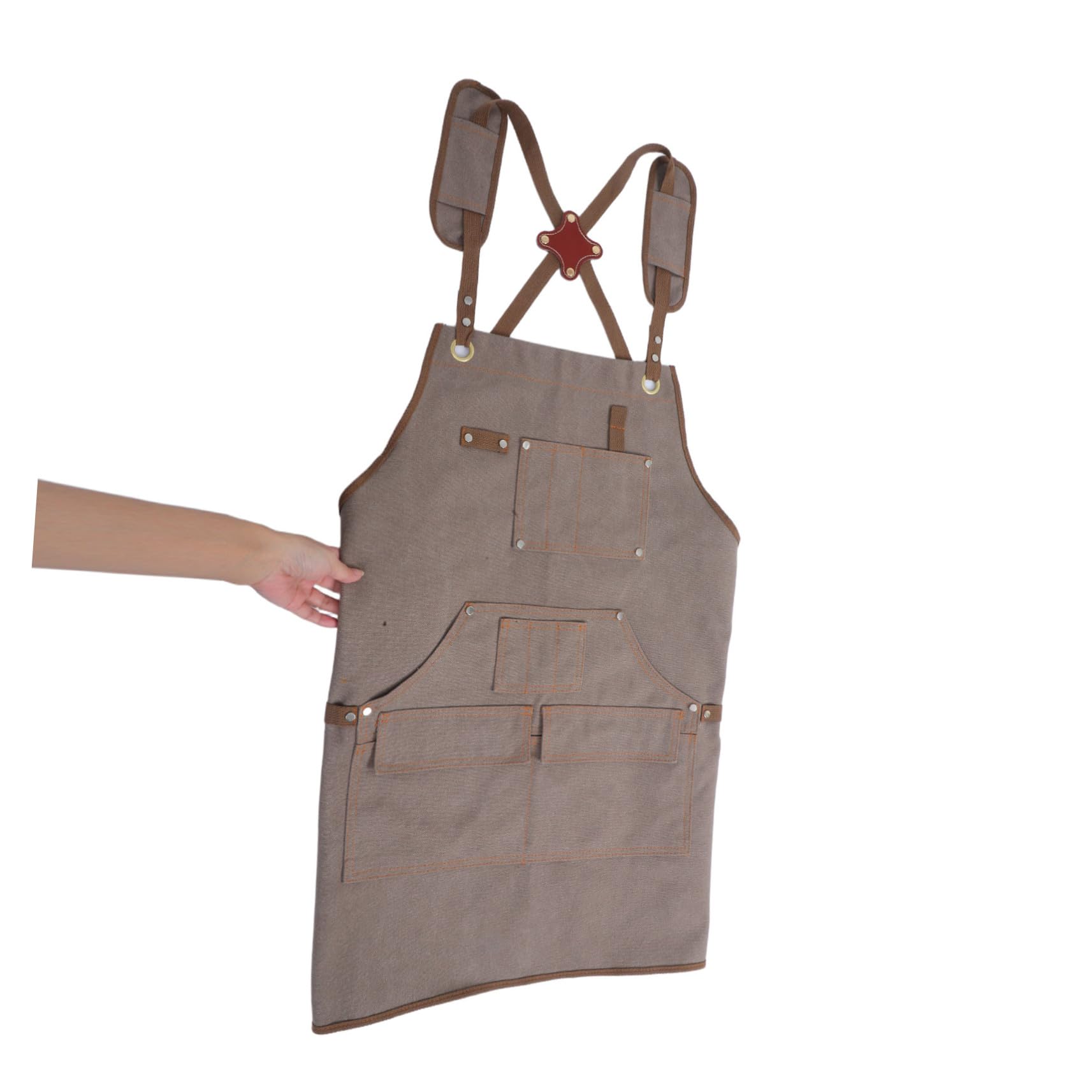 Sewroro Delantal de Ajustable con Tirantes Cruzados Multi- para Carpinteros Jardineros y Chefs Resistente y Fácil de para Trabajo y Jardinería