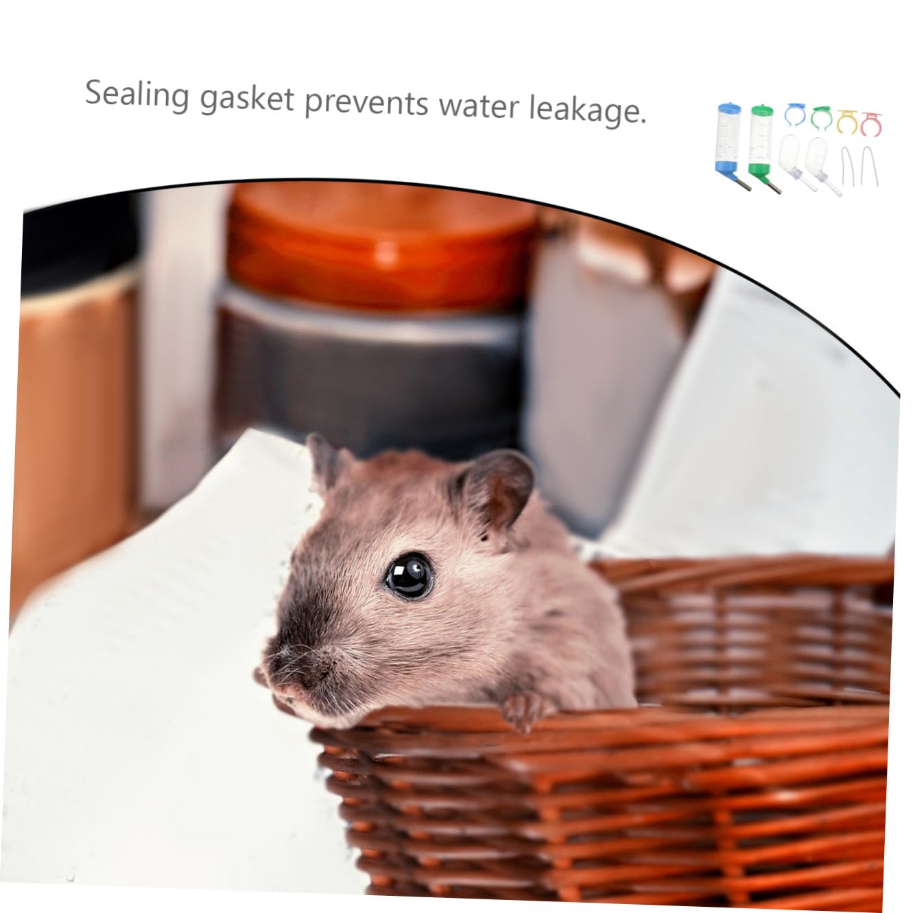 VANZACK 12pezzi Borraccia Per Piccoli Animali Da Bottiglie Per Criceti Porcellini e Altri Animali Domestici Design Trasparente Facile Da Usare Senza Perdite Capacità