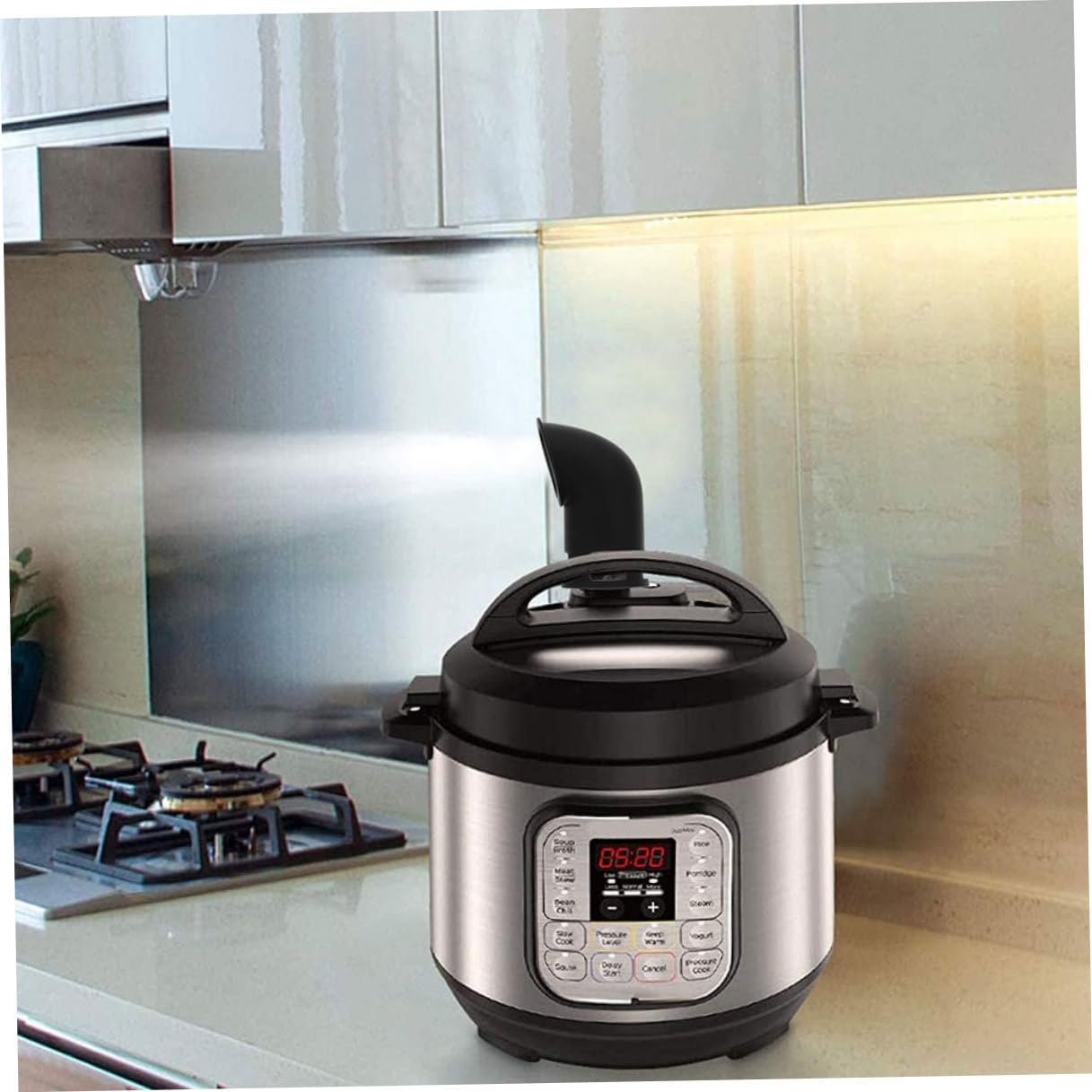 Silicone Steam Release Diverter for Electric Pressure Cooker Heat-resistant Pot Lid Accessory with Steam Deflector Prevents Lid Scratches Protects Cabinets