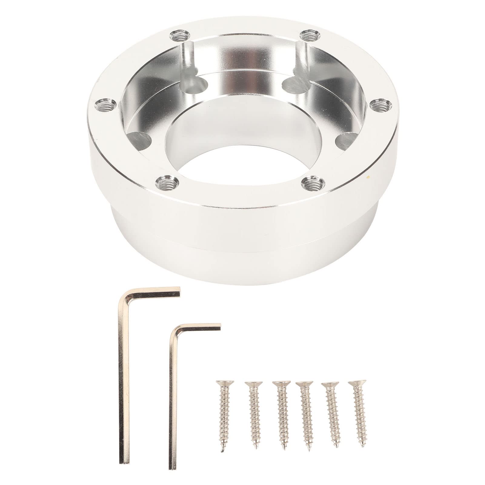 Piastra Adattatore per Volante da 70 Mm per Logitech G25 G27 G29 G920, per Momo, Spacro, 13 14 Pollici in Lega di Alluminio PCD Racing Car Game Modifica (Argento)