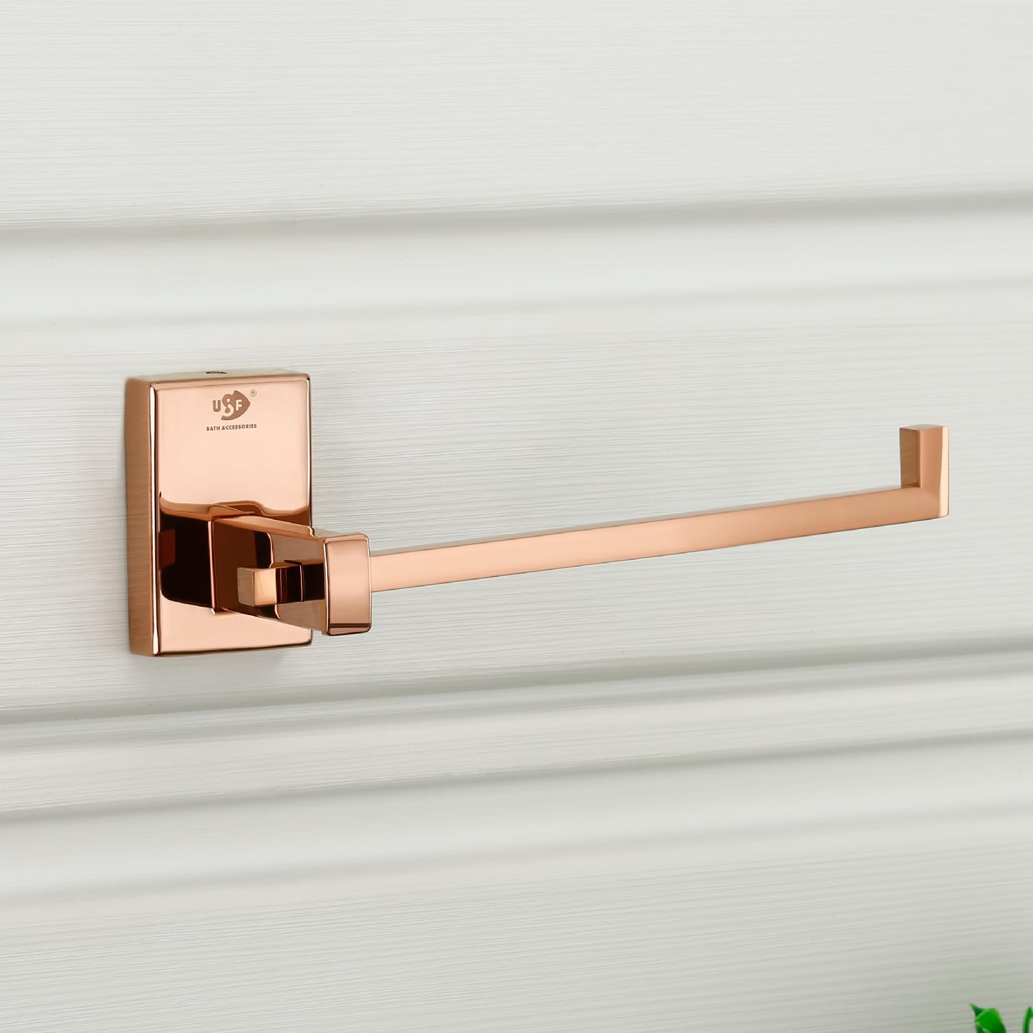 USF Bath Accessories Towel Hanger for Wash Basin, Quality Tested 304 Stainless Steel Napkin Holder for Bathroom, Hand Towel Hanger, Towel Ring Bathroom Accessories (Rose Gold-Orizon)