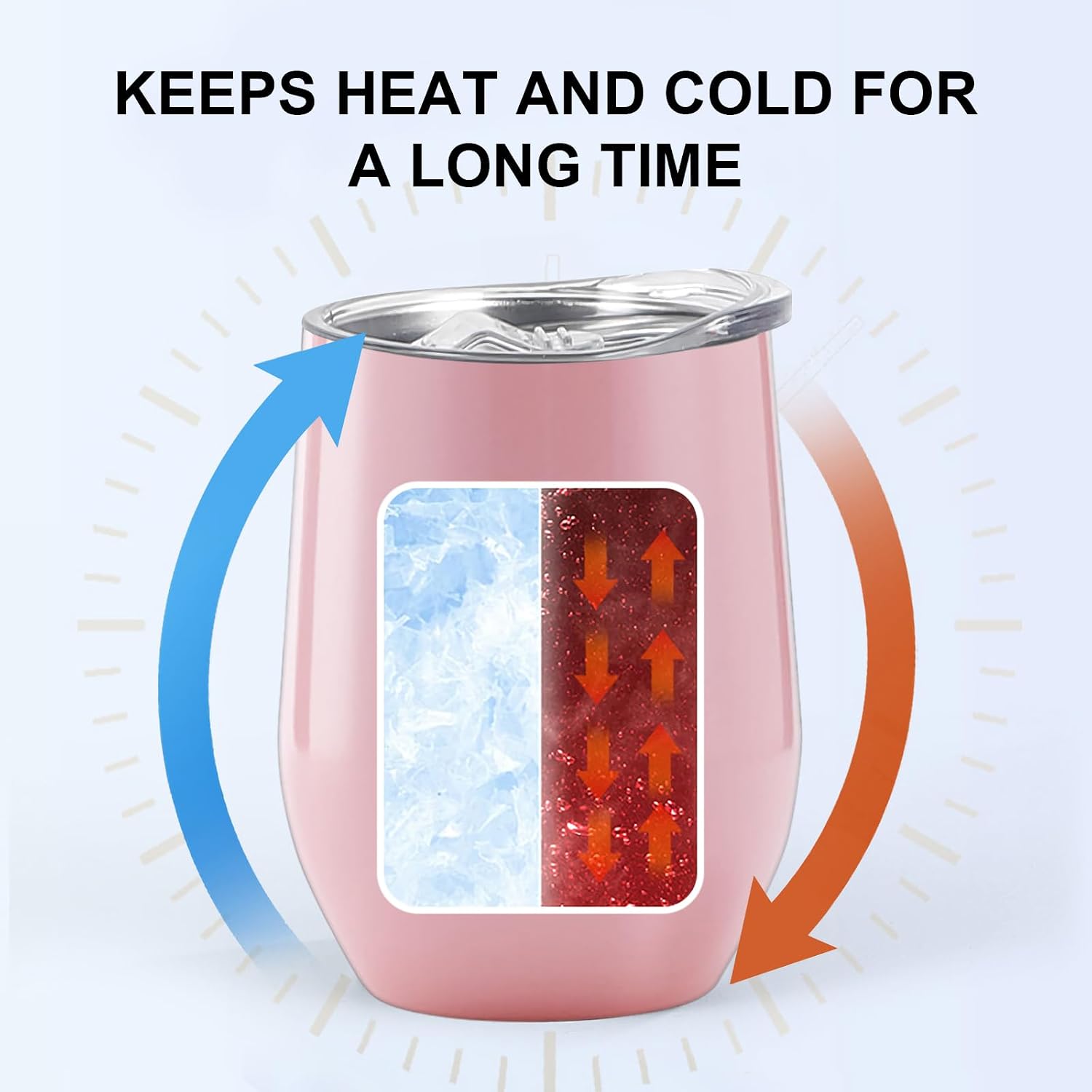 12oz Tumbler with lid, Stainless Steel Travel Mugs Double Wall Insulated Coffee Cup, Insulated Travel Tumbler for Cold & Hot Drinks (Pink) image 3
