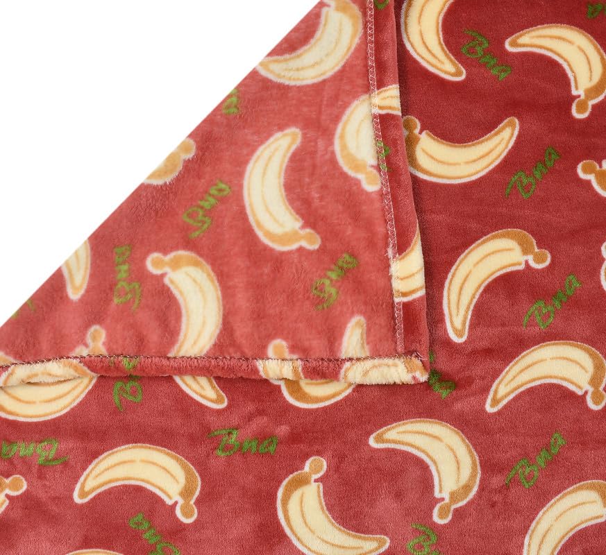 Image of Florida All Season AC Baby Blanket Swaddler Wrapper Flannel Soft and Comfortable for 0-5 Years Babies with Banana Print