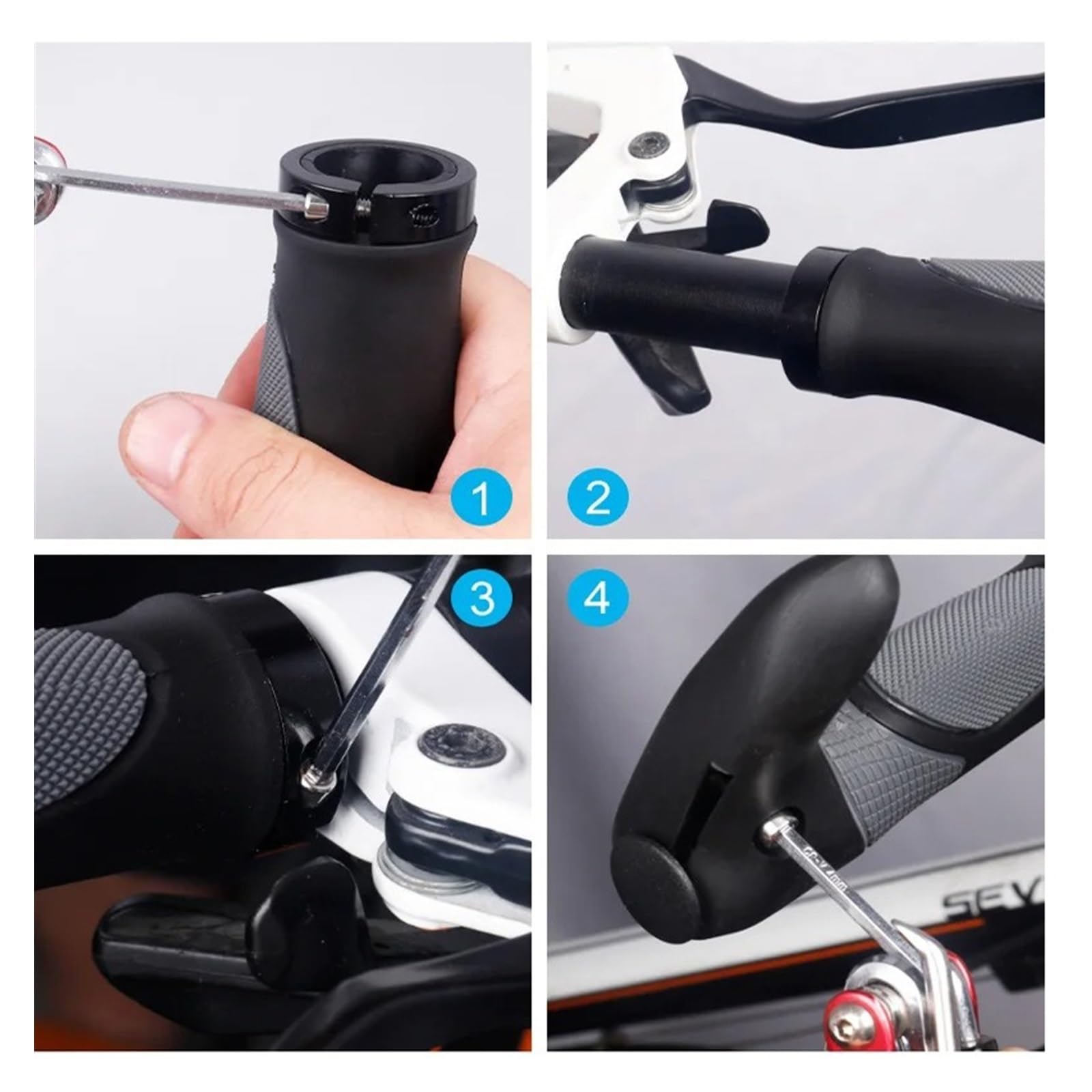 Uchwyty do uchwytów rowerowych Ergonomia kierownicy roweru Chwyty rowerowe Końcówki kierownicy Zatyczki Chwyty MTB Wygodne chwyty Części rowerowe Chwyty rączek rowerowych Ergonomiczne uchwyty rowerowe