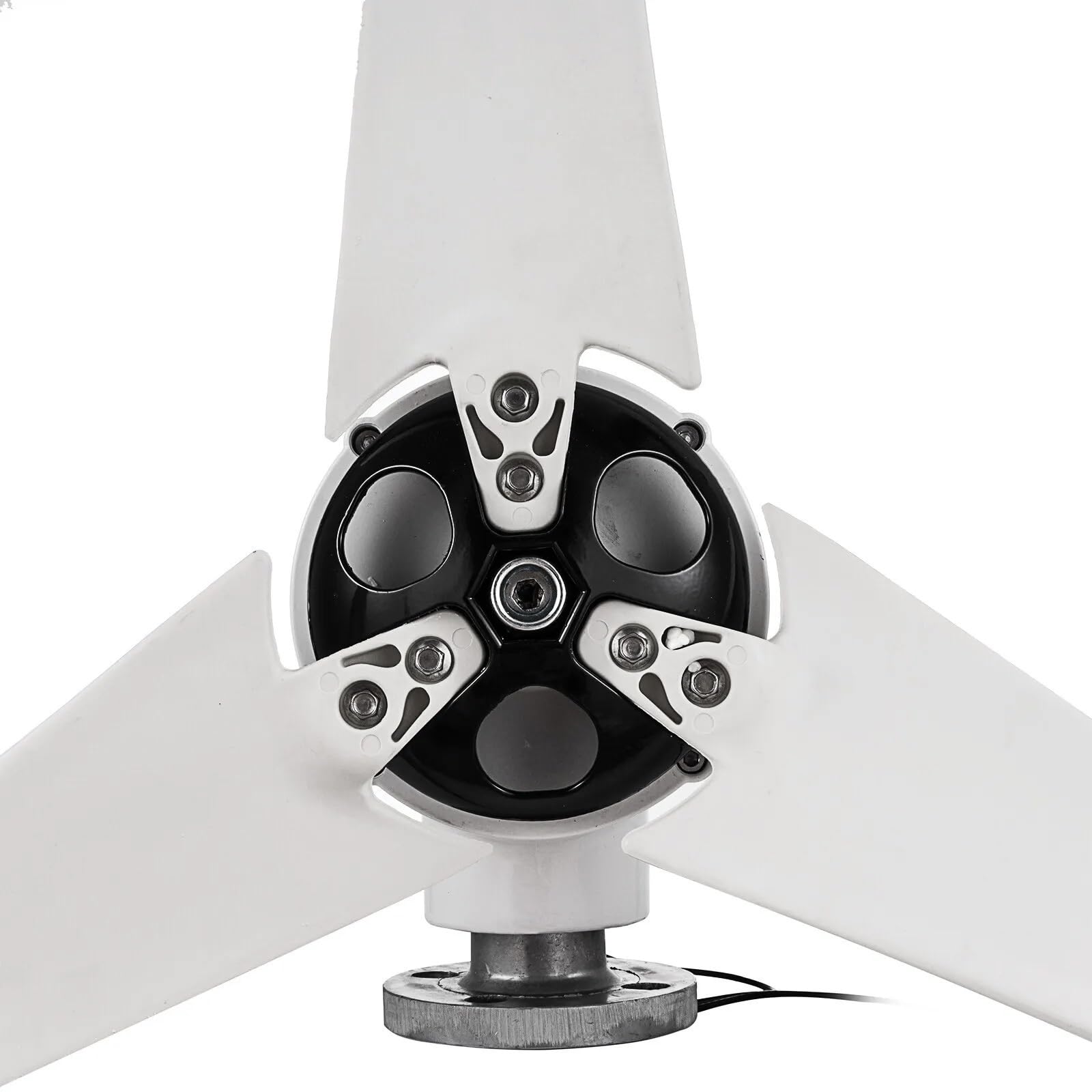 3er-Set Windturbinenblätter Mit Nabe Und Abdeckung, 600–750 Mm, Nylonfaserblätter Für Horizontalachse-Windgenerator Ersatz(600mm)