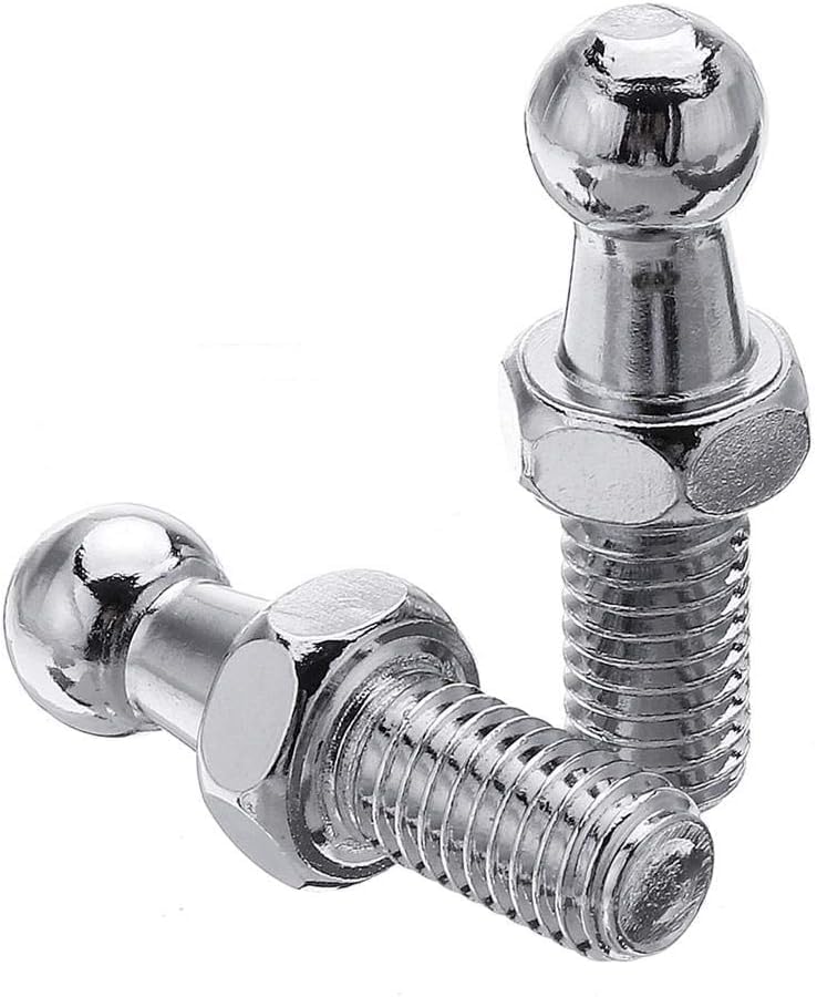 2pcs M8 Stainless Steel Ball Stud Bolt 10mm Struts Ball Ended Bolt Bonnet