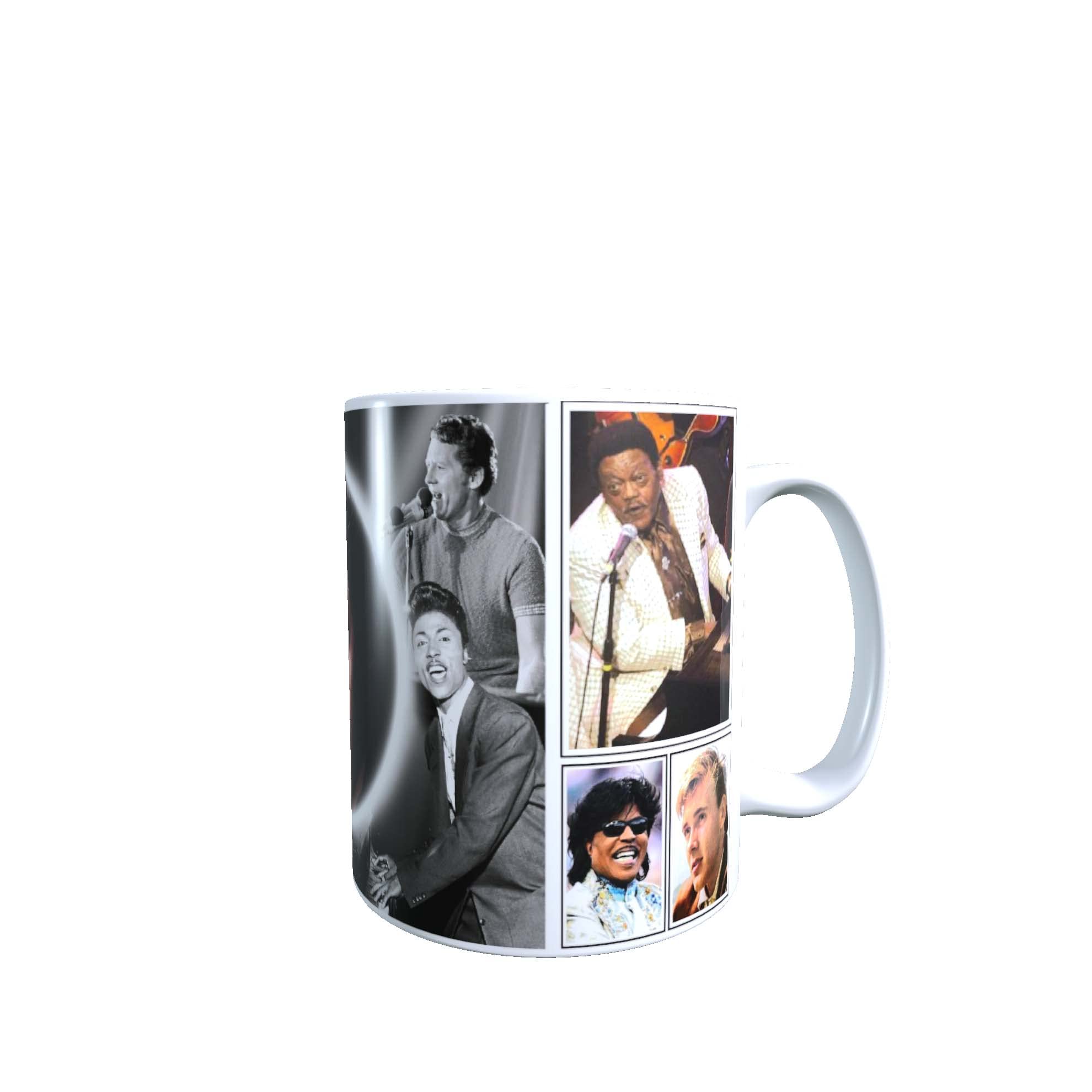 Rock n Roll Greats of 50s & 60s Music Icon Mug Gift