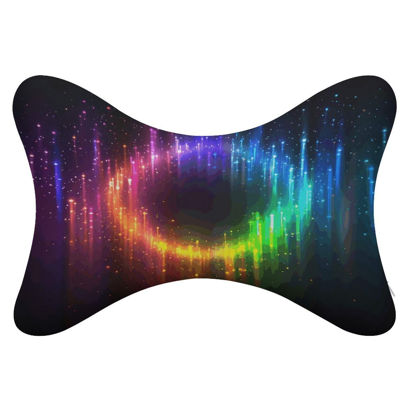 Khauerbc Style Rainbow Neon Car Headrest Pillow - 2 Pack,Neck Pillow With Washable Removable Cover,Car Travel Pillow For Car Bus Truck Driving Comfort